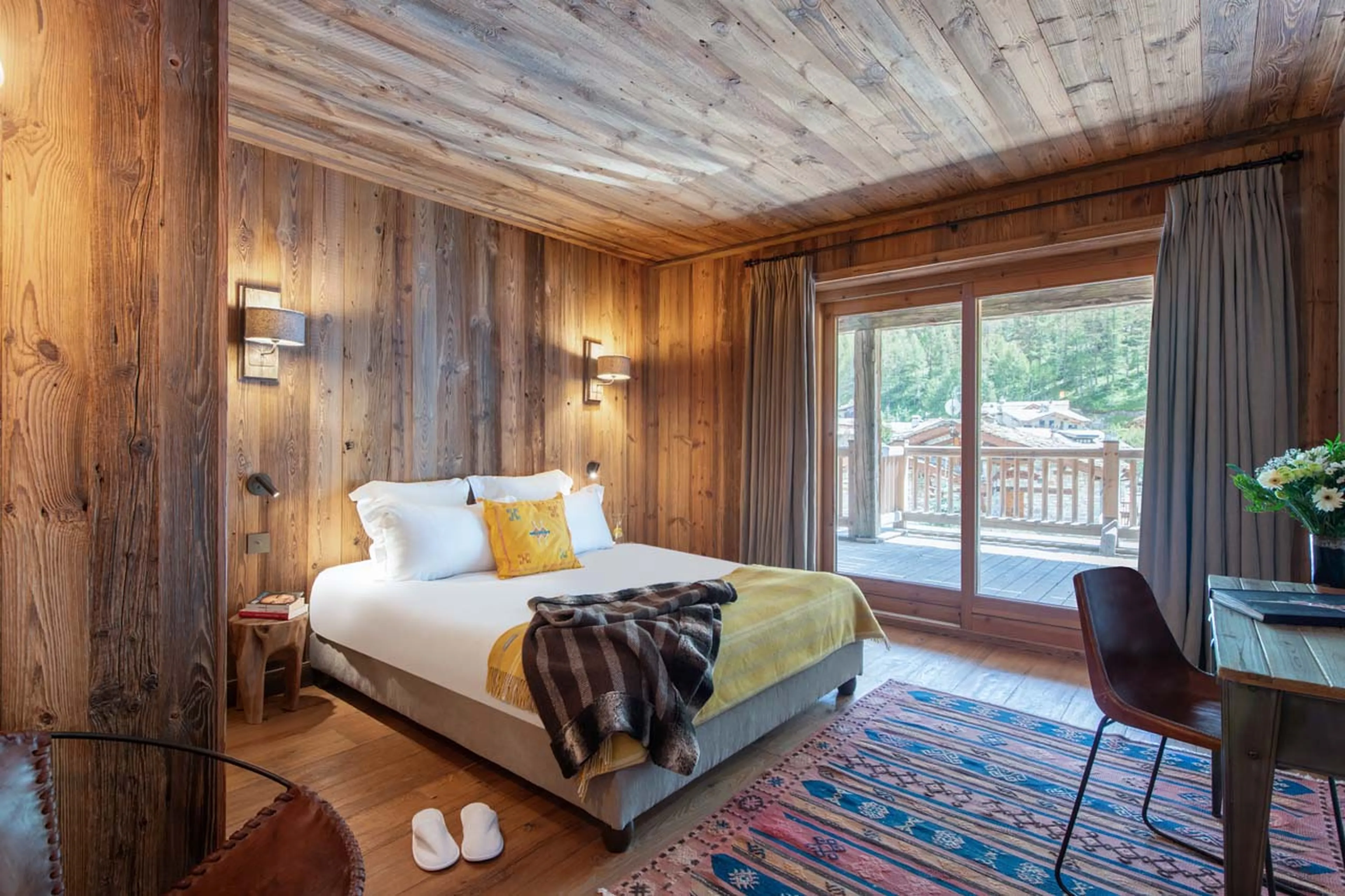 Bedroom three at Chalet Lashca in Val d'Isere