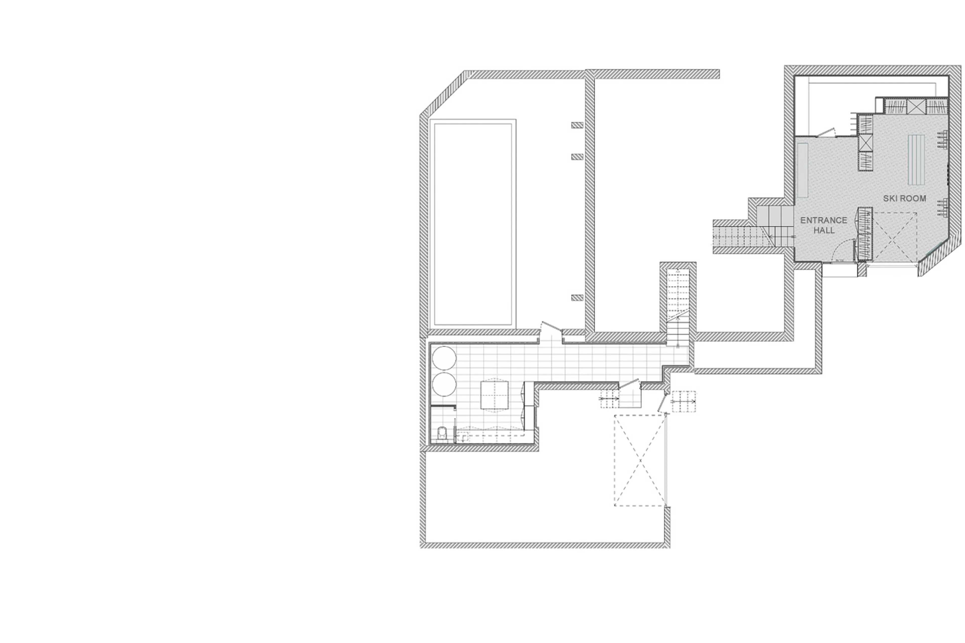 Level -2 floor plan of Chalet Le 1550 in Courchevel 1550