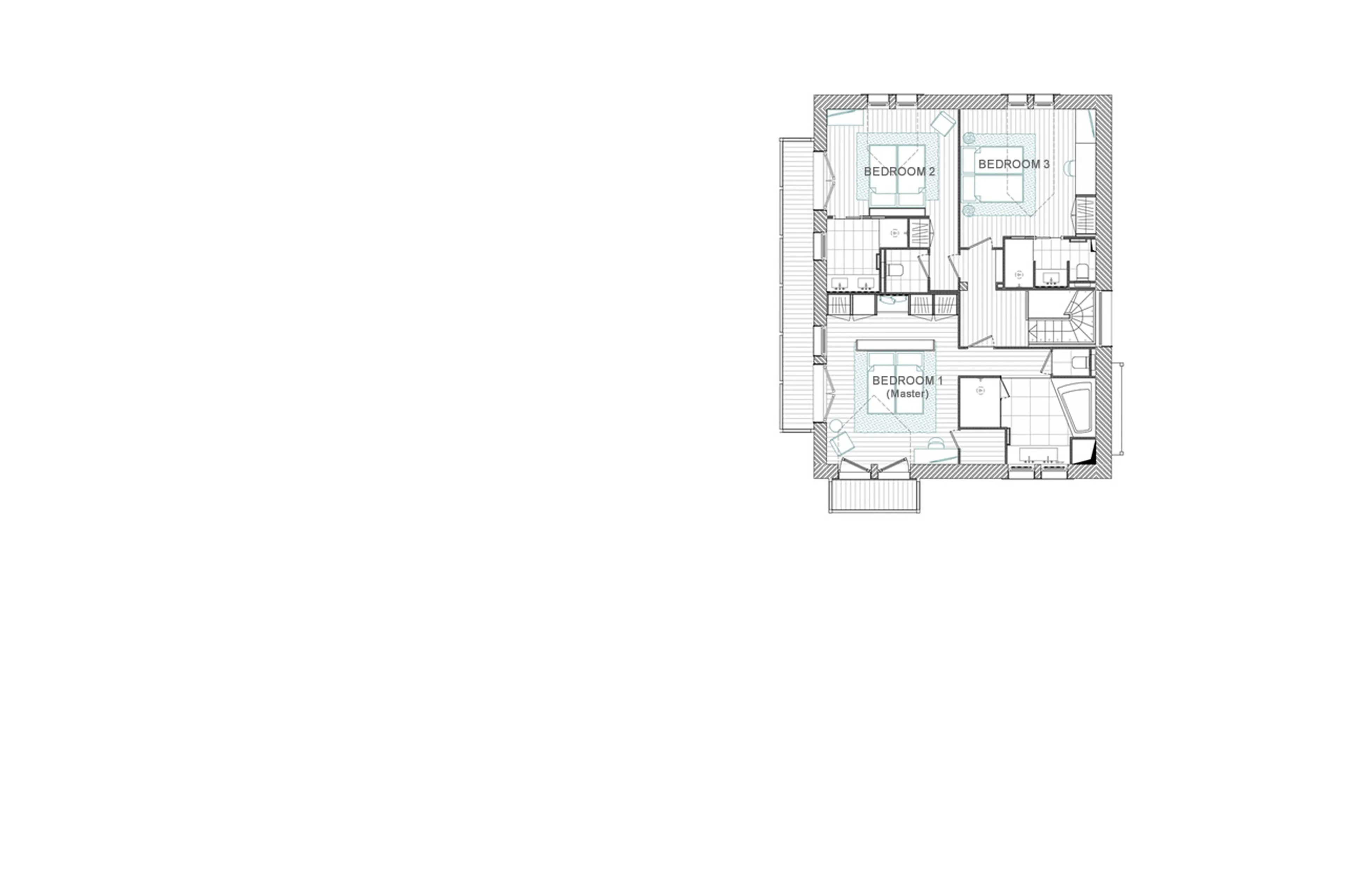 Level 1 floor plan of Chalet Le 1550 in Courchevel 1550