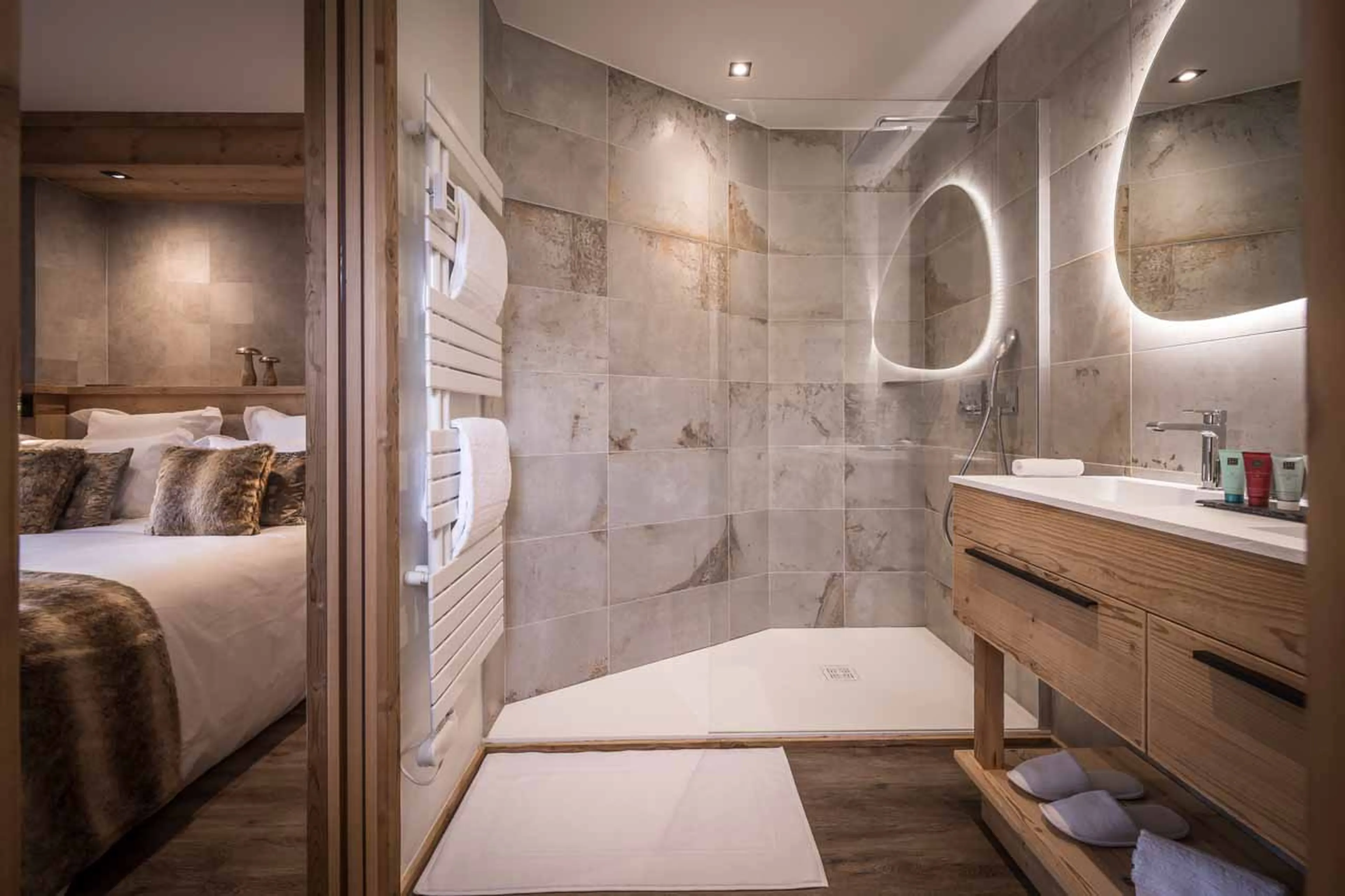 Shower room three at Chalet Le 1946 in Courchevel Le Praz