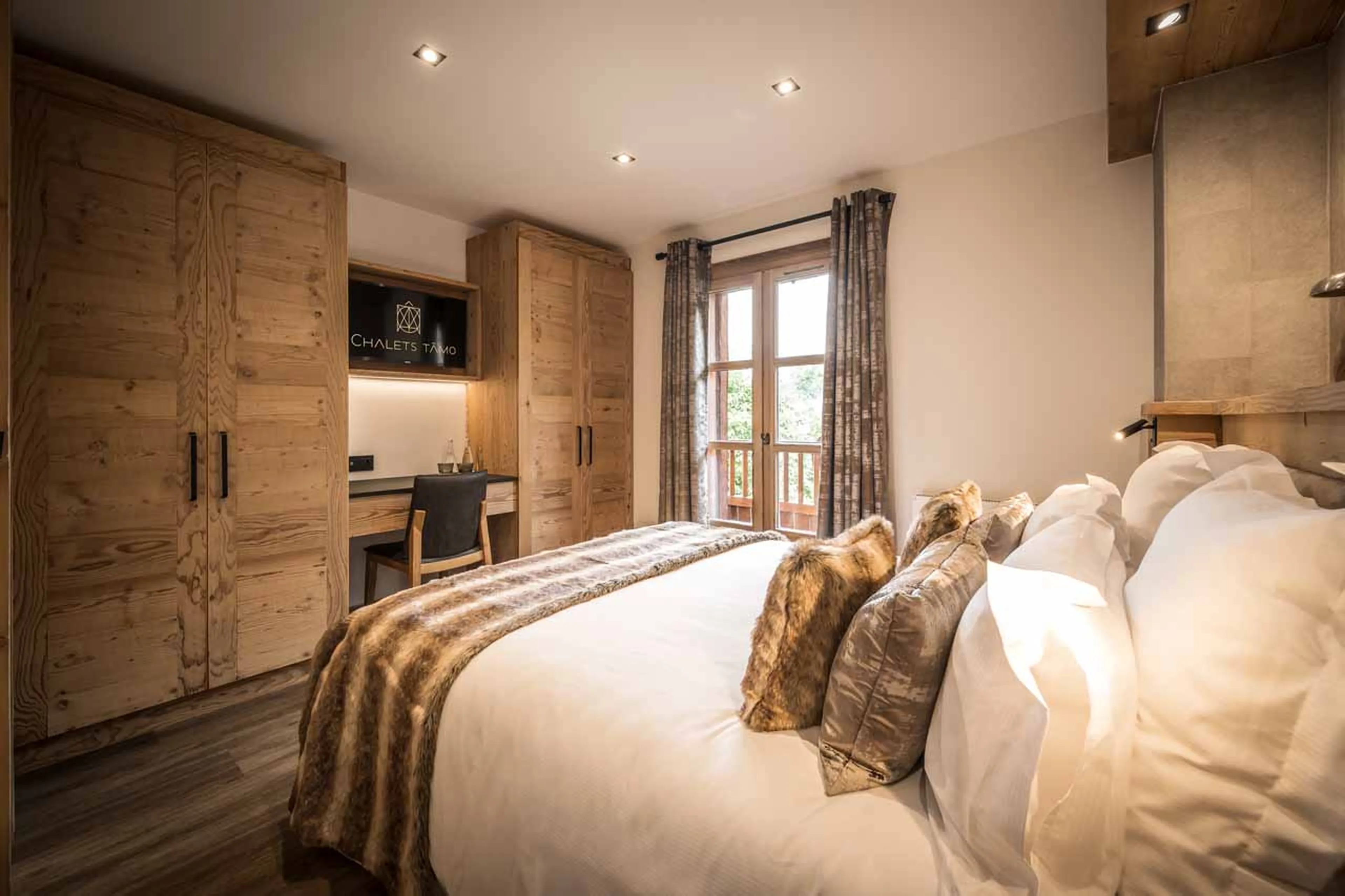 Bedroom three at Chalet Le 1946 in Courchevel Le Praz