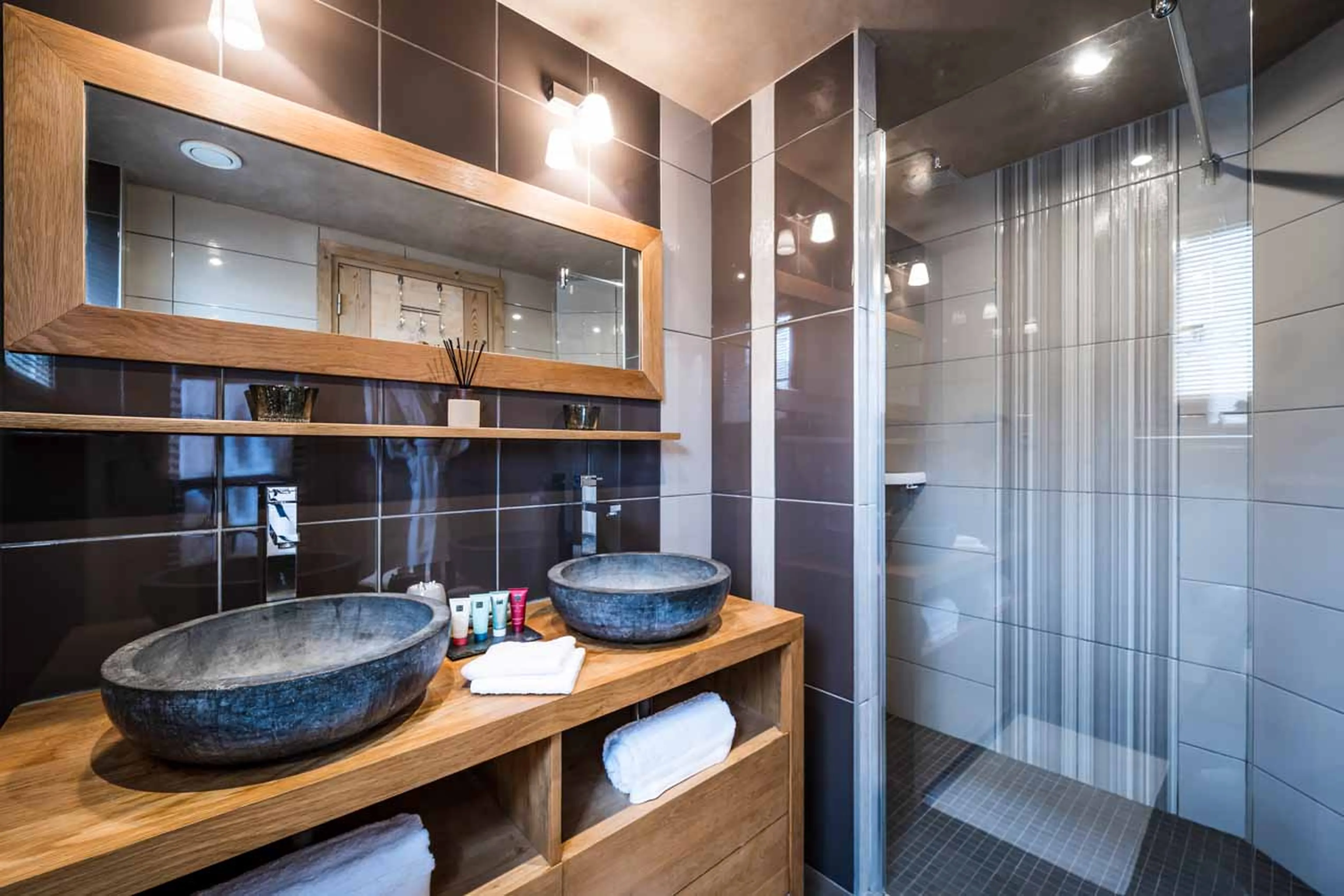 Shower room at Chalet Le 1992 in Courchevel Le Praz