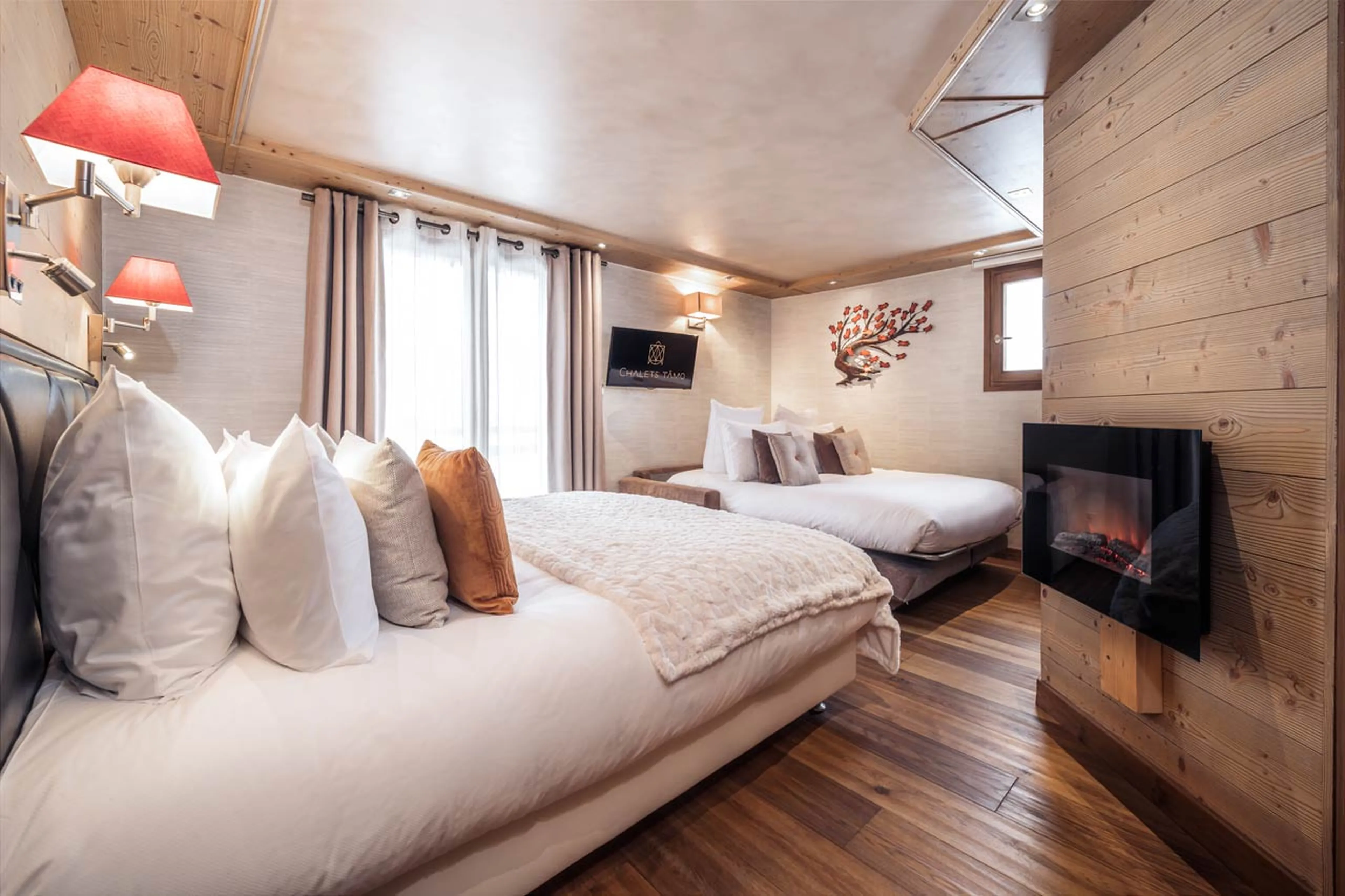 Bedroom two at Chalet Le 1992 in Courchevel Le Praz