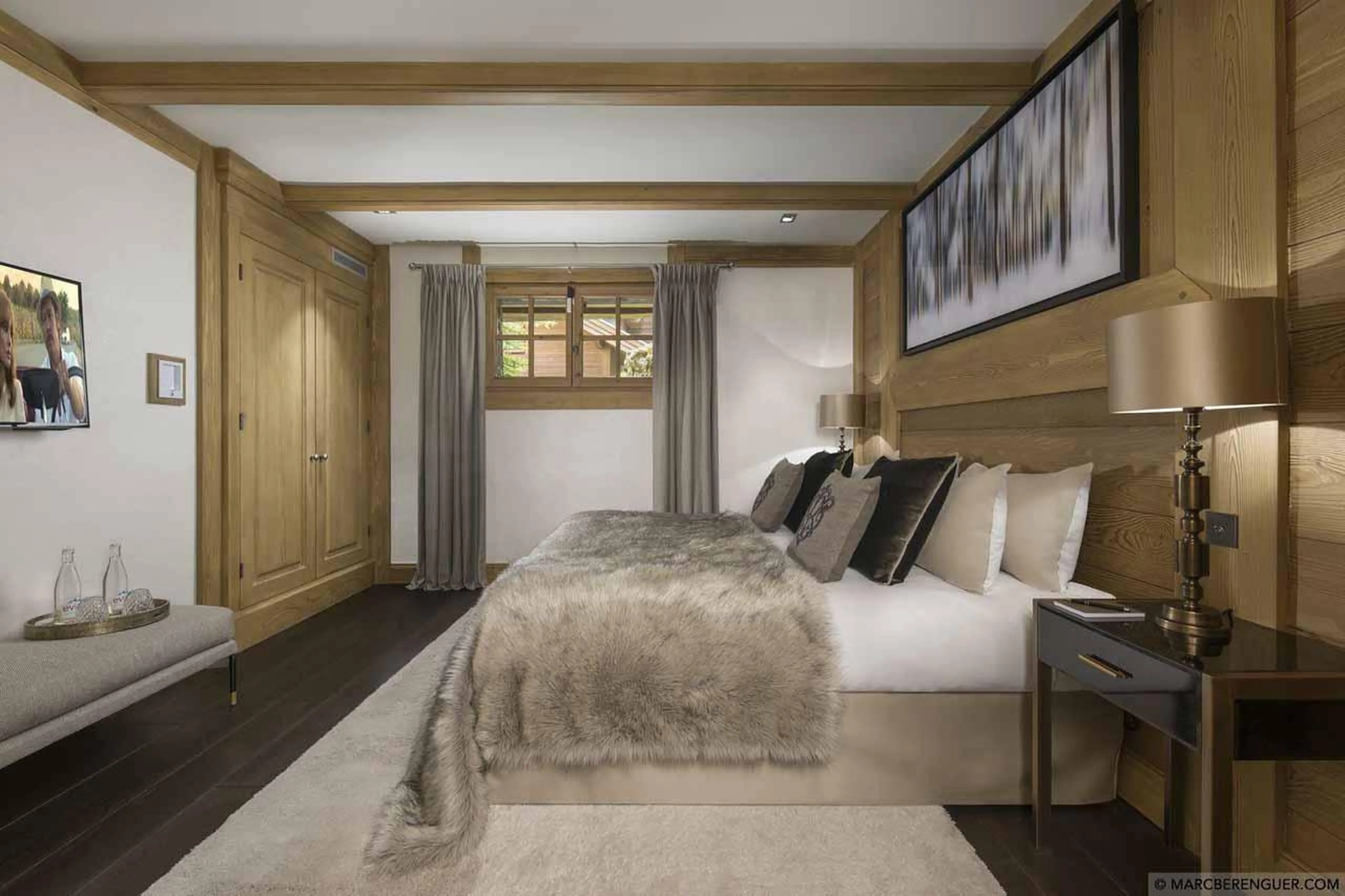 Sixth double bedroom in Chalet Le Blanchot in Courchevel 1850