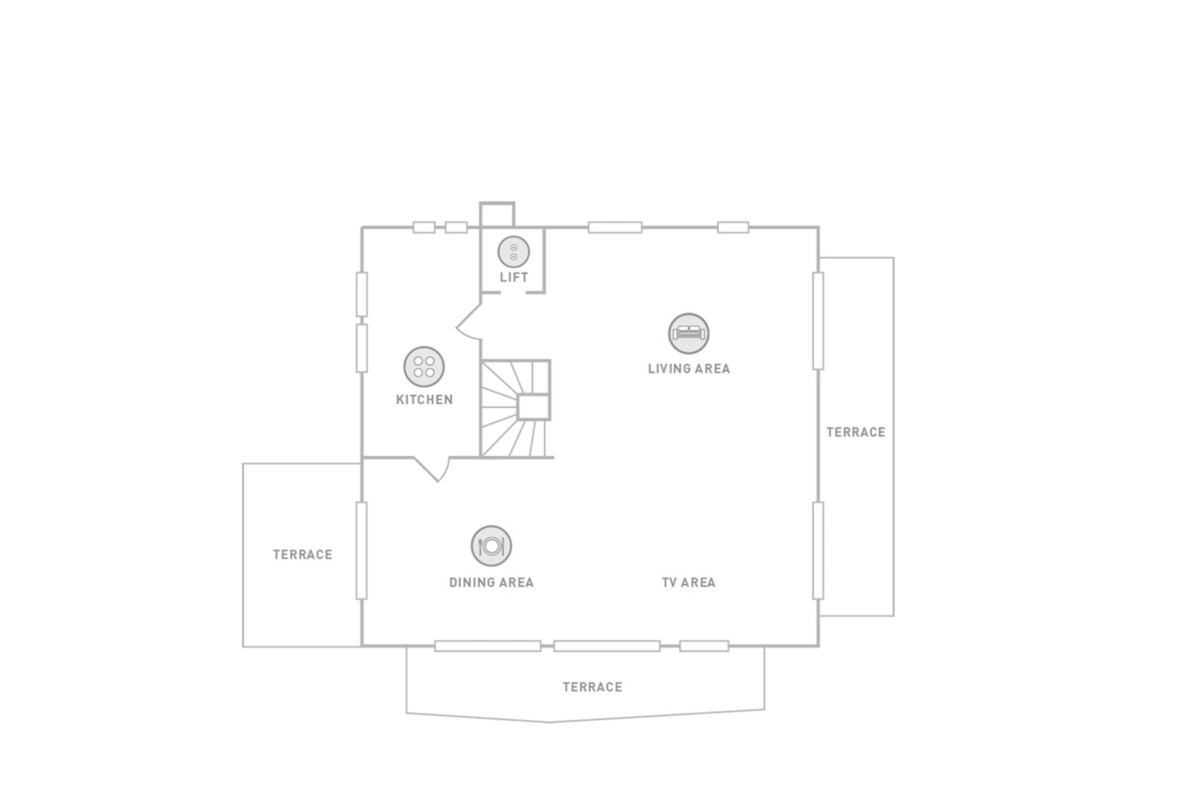 Level 3 floor plan of Chalet Le Blanchot in Courchevel 1850