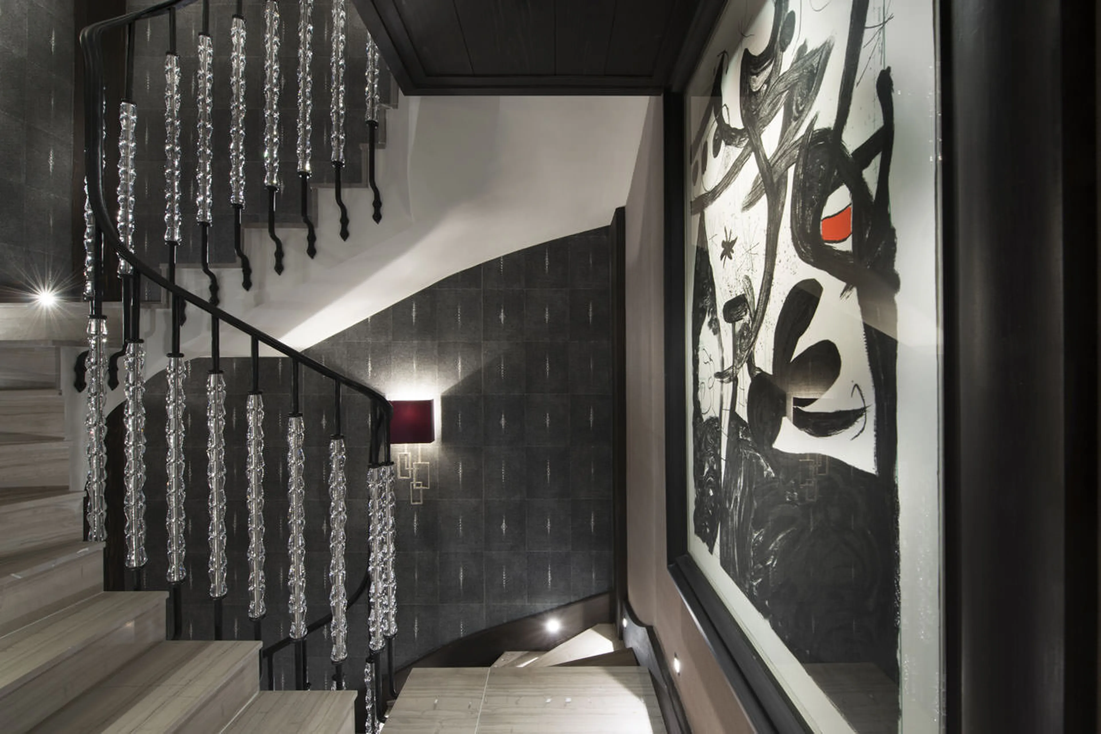 Staircase of Chalet Le Coquelicot in Courchevel 1850