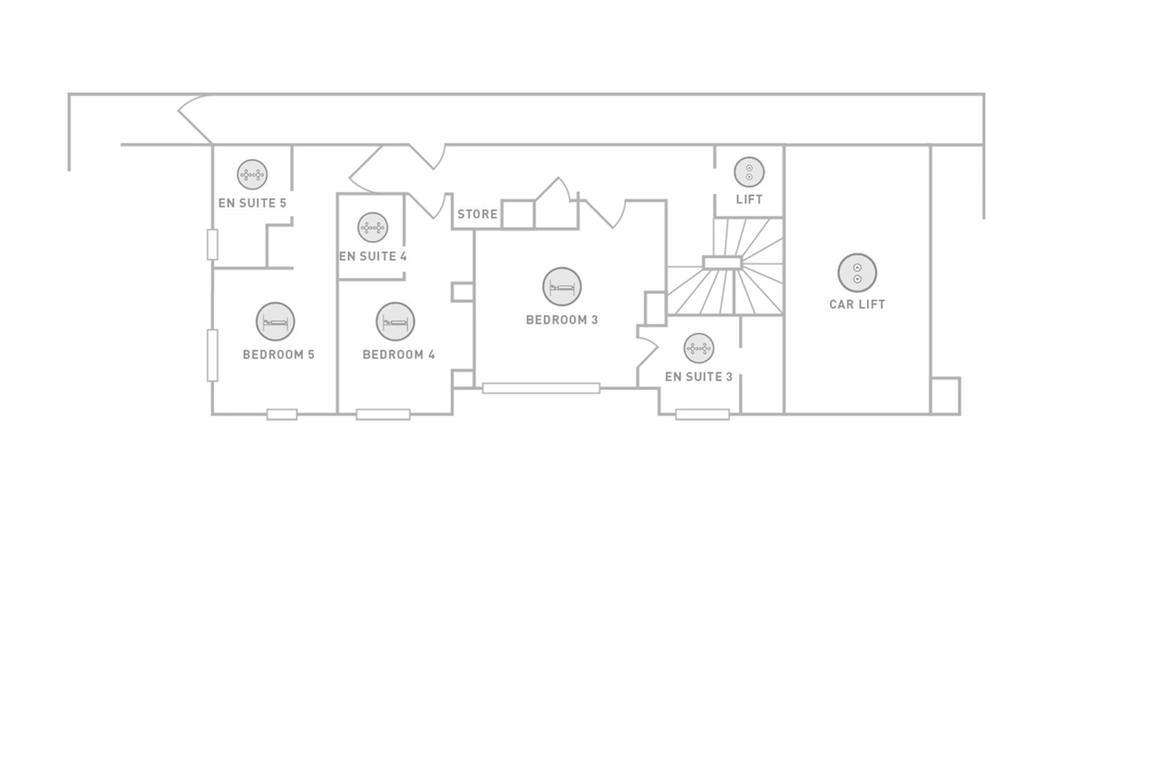 Level -1 floor plan of Chalet Le Coquelicot in Courchevel 1850