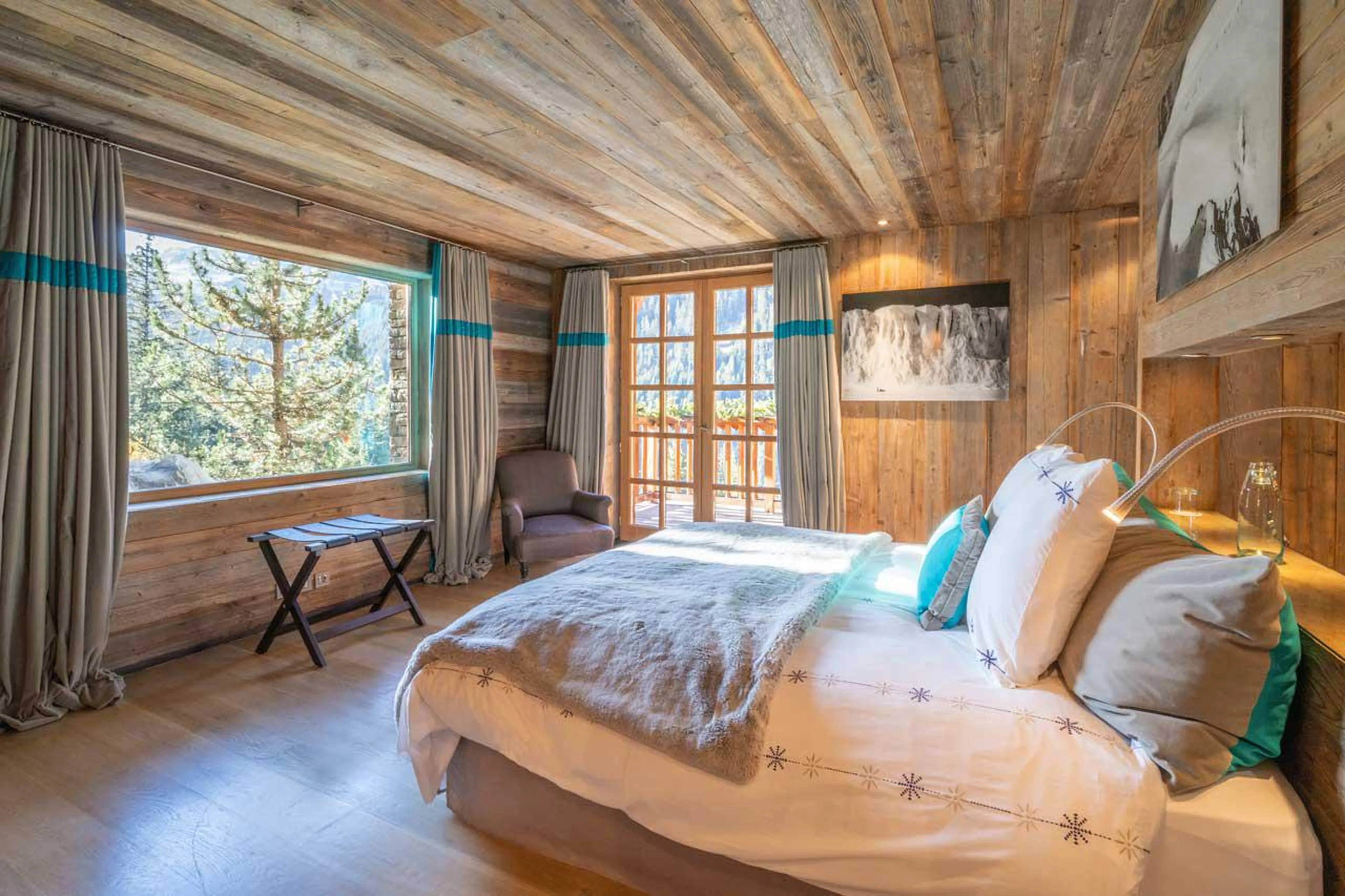 Double bedroom at Le Grand Cerf in Meribel
