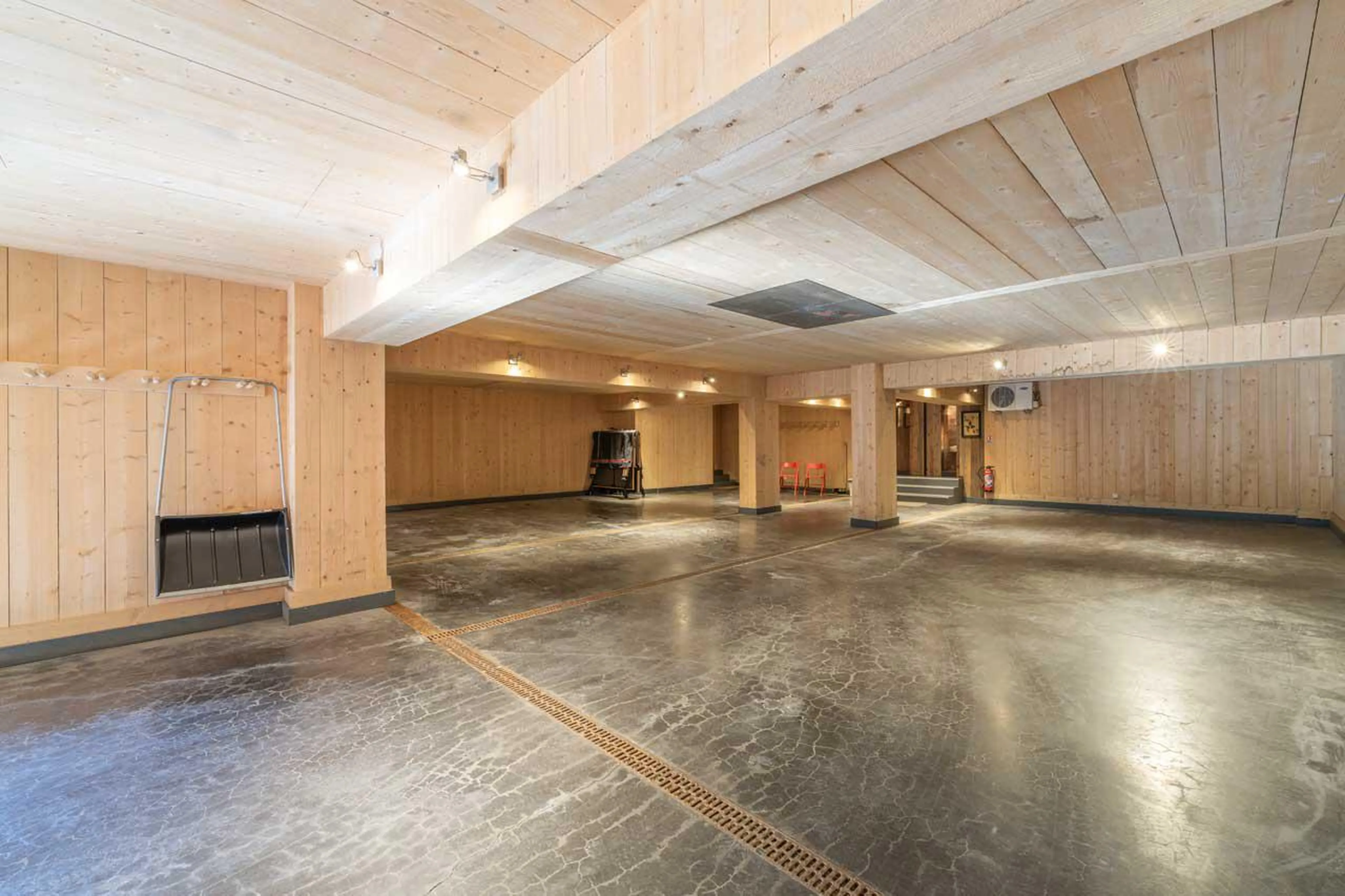 Four car garage at Le Grand Cerf in Meribel