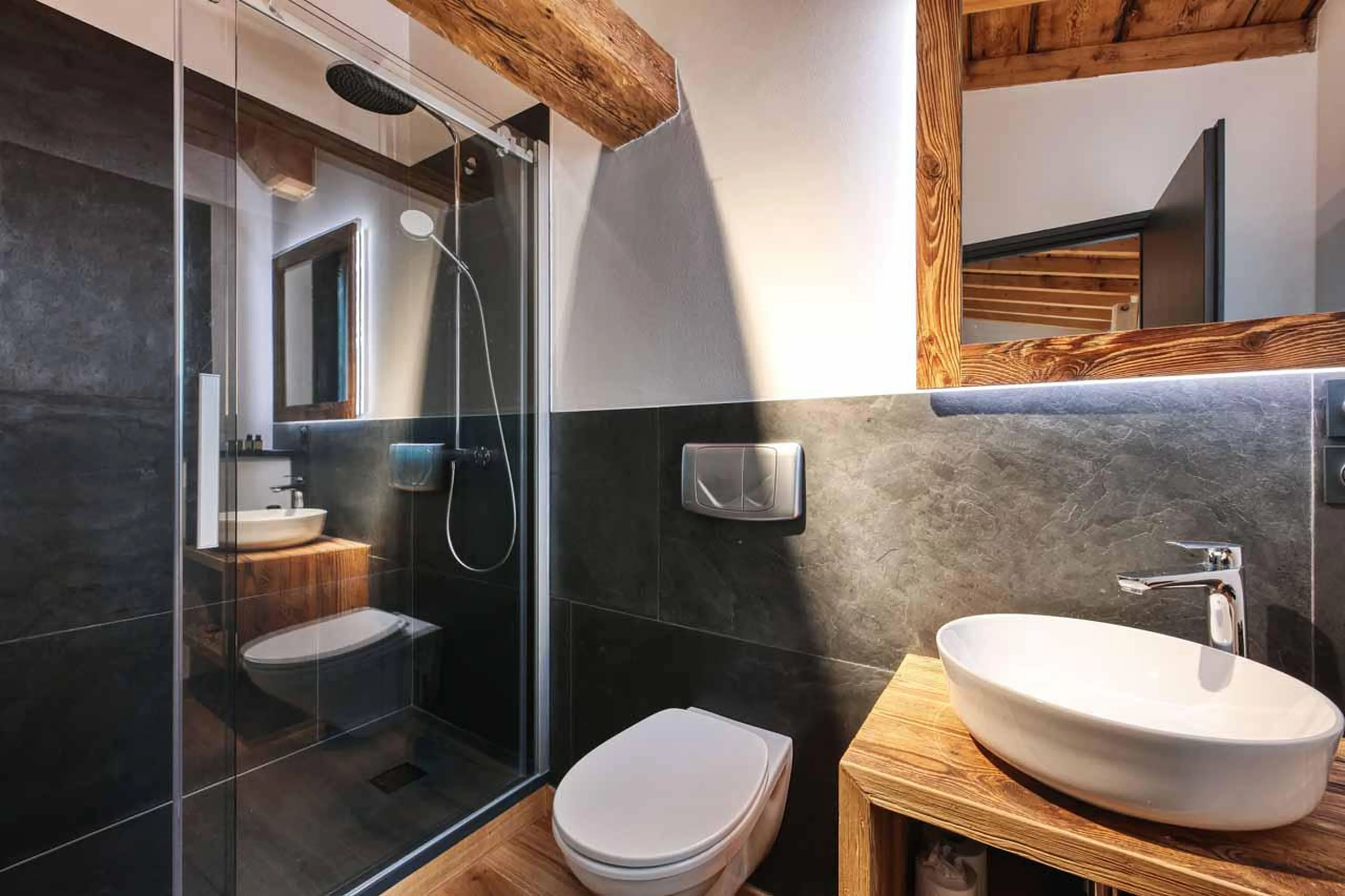 Bedroom one at Chalet Le Marti in Chamonix