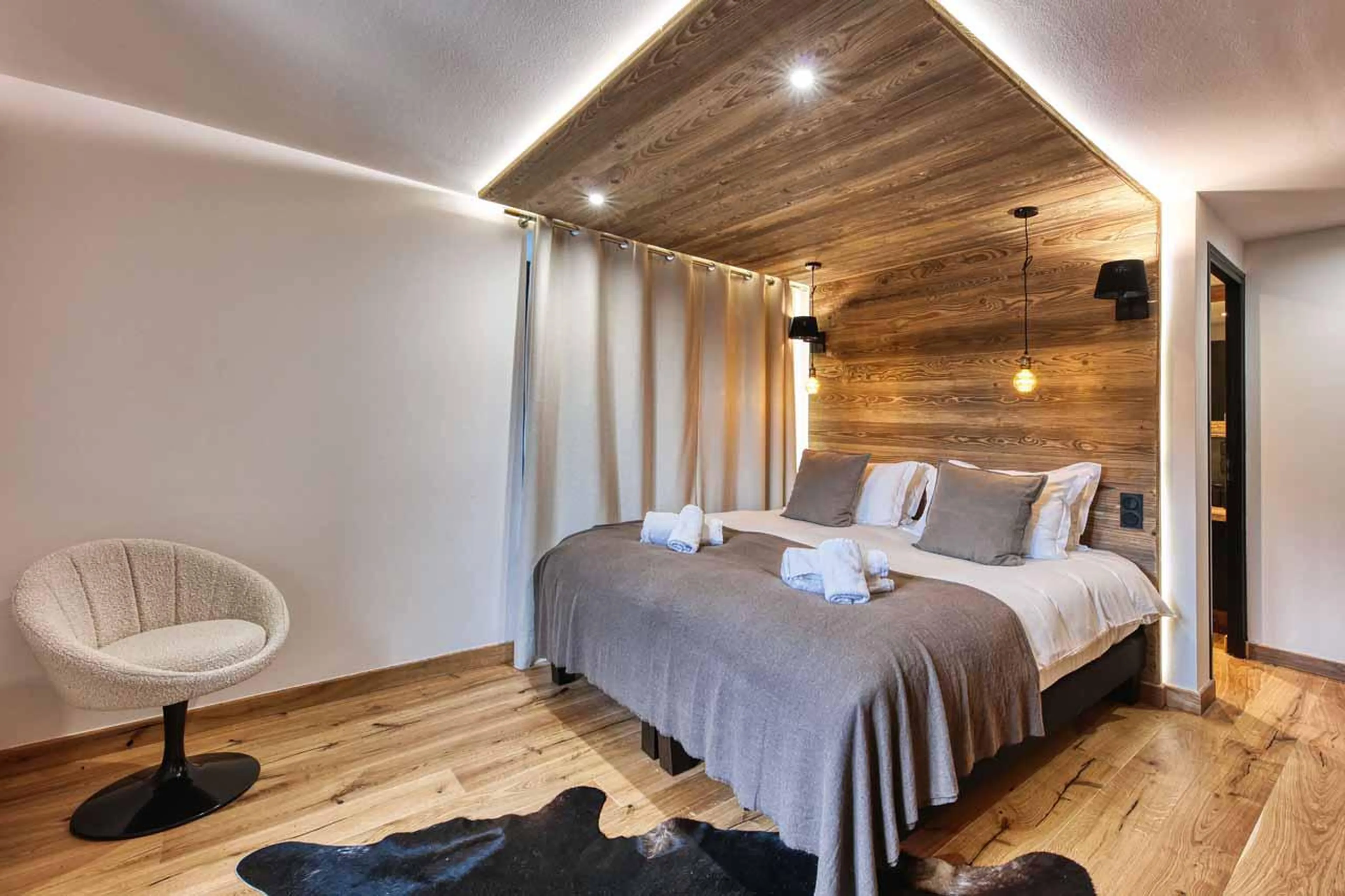 Bedroom seven at Chalet Le Marti in Chamonix