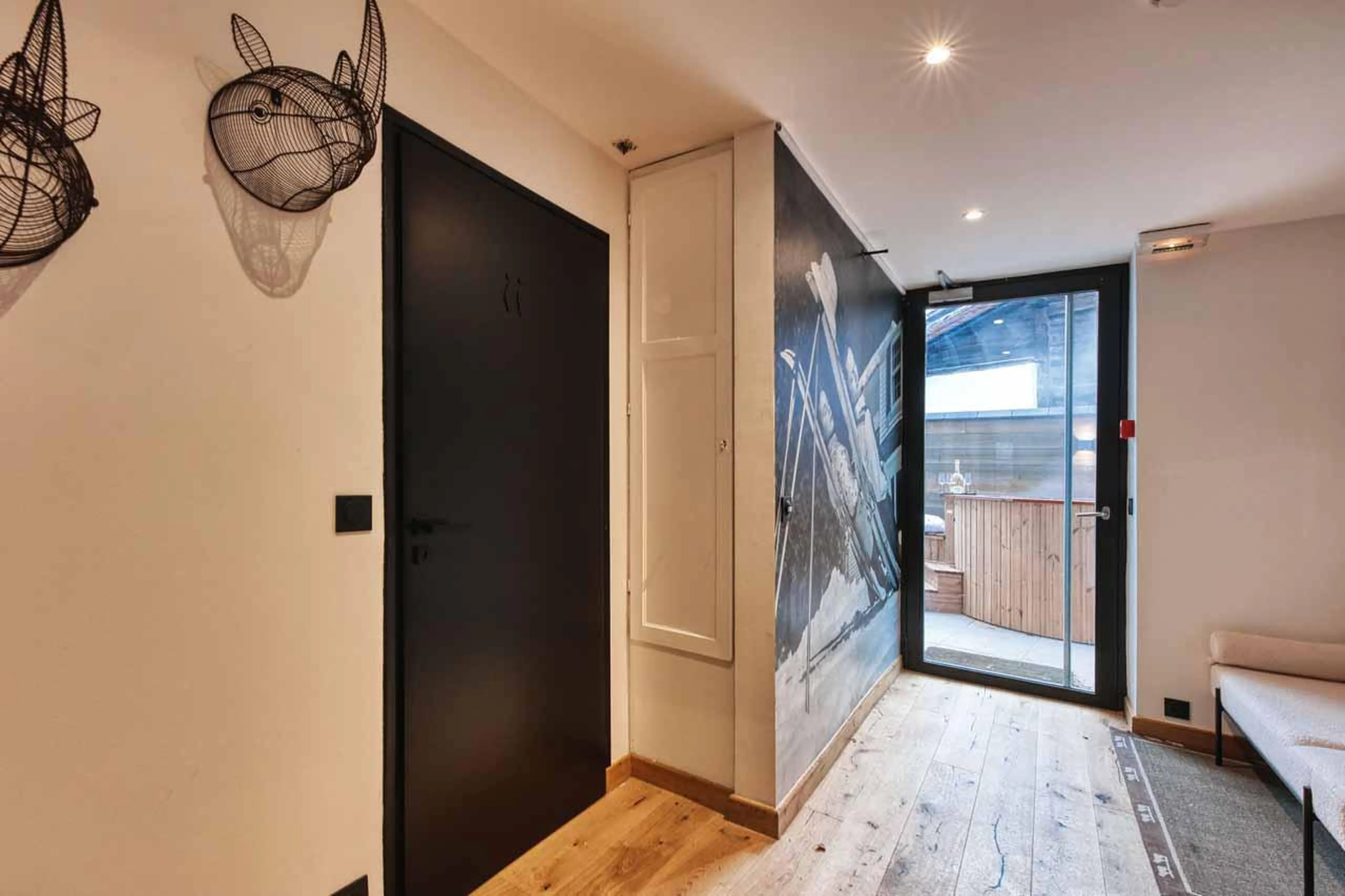 Access to hot tub at Chalet Le Marti in Chamonix