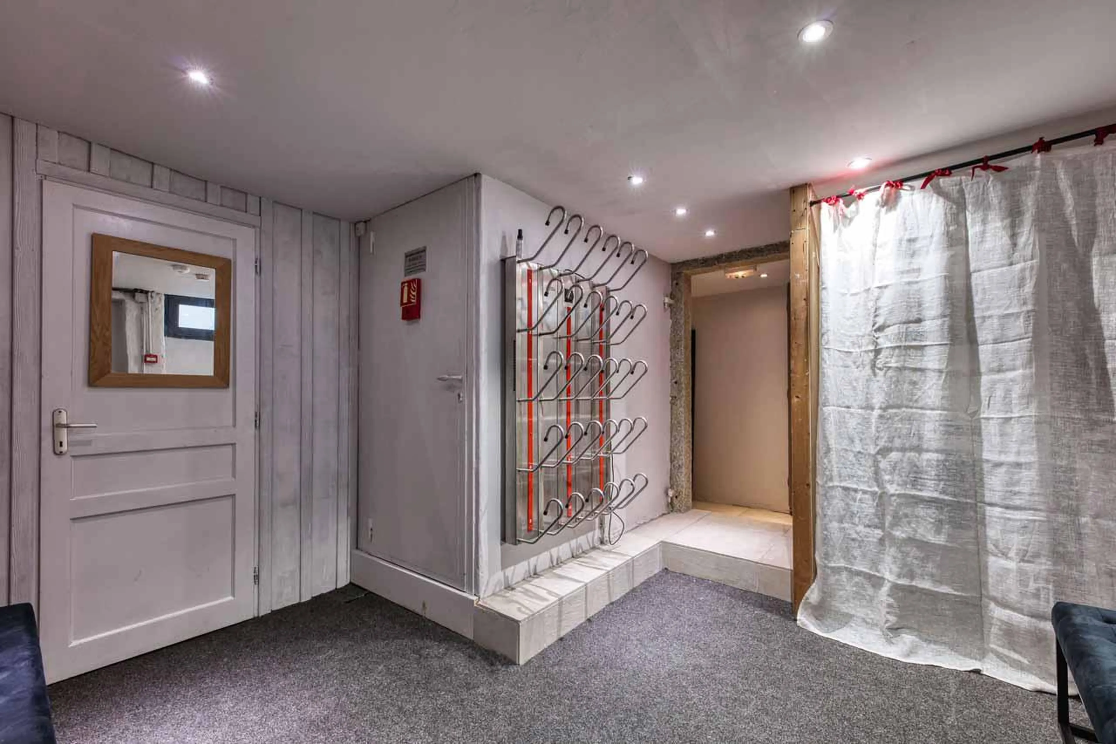 Ski room at Chalet Le Marti in Chamonix