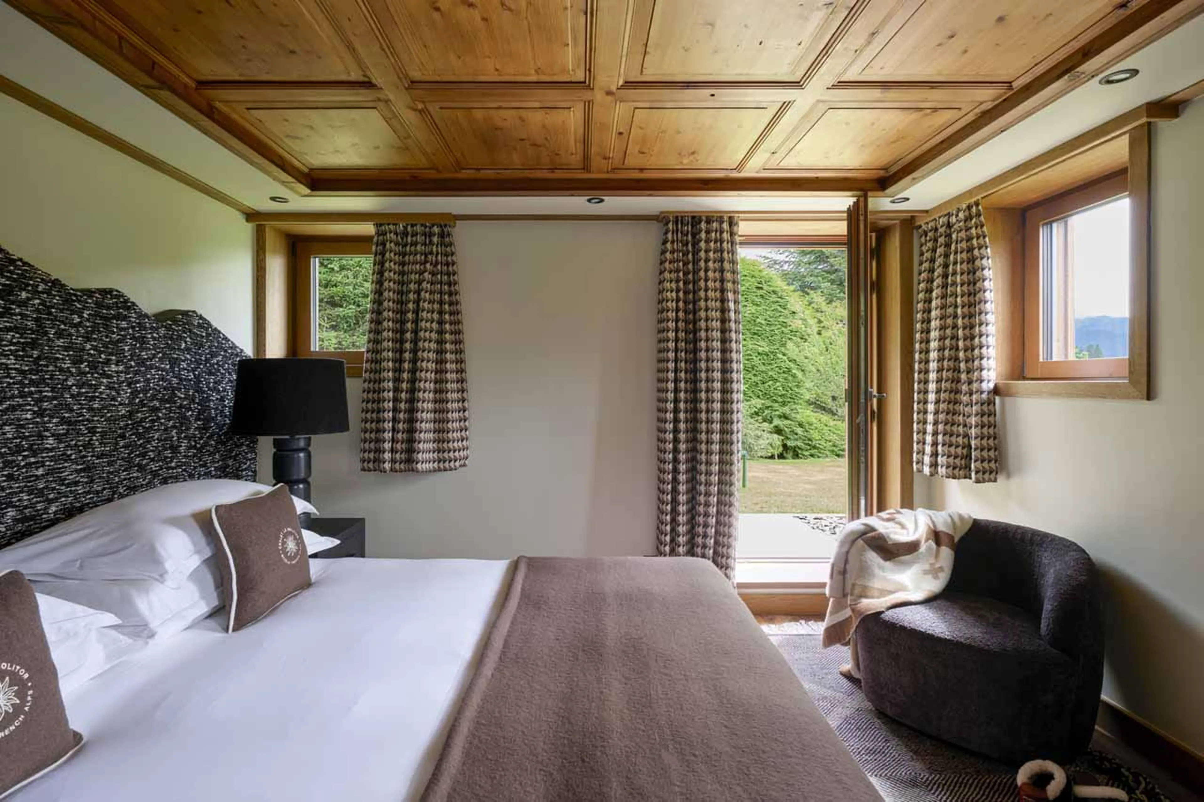 Bedroom 3 terrace access at Chalet Le Molitor in Megeve