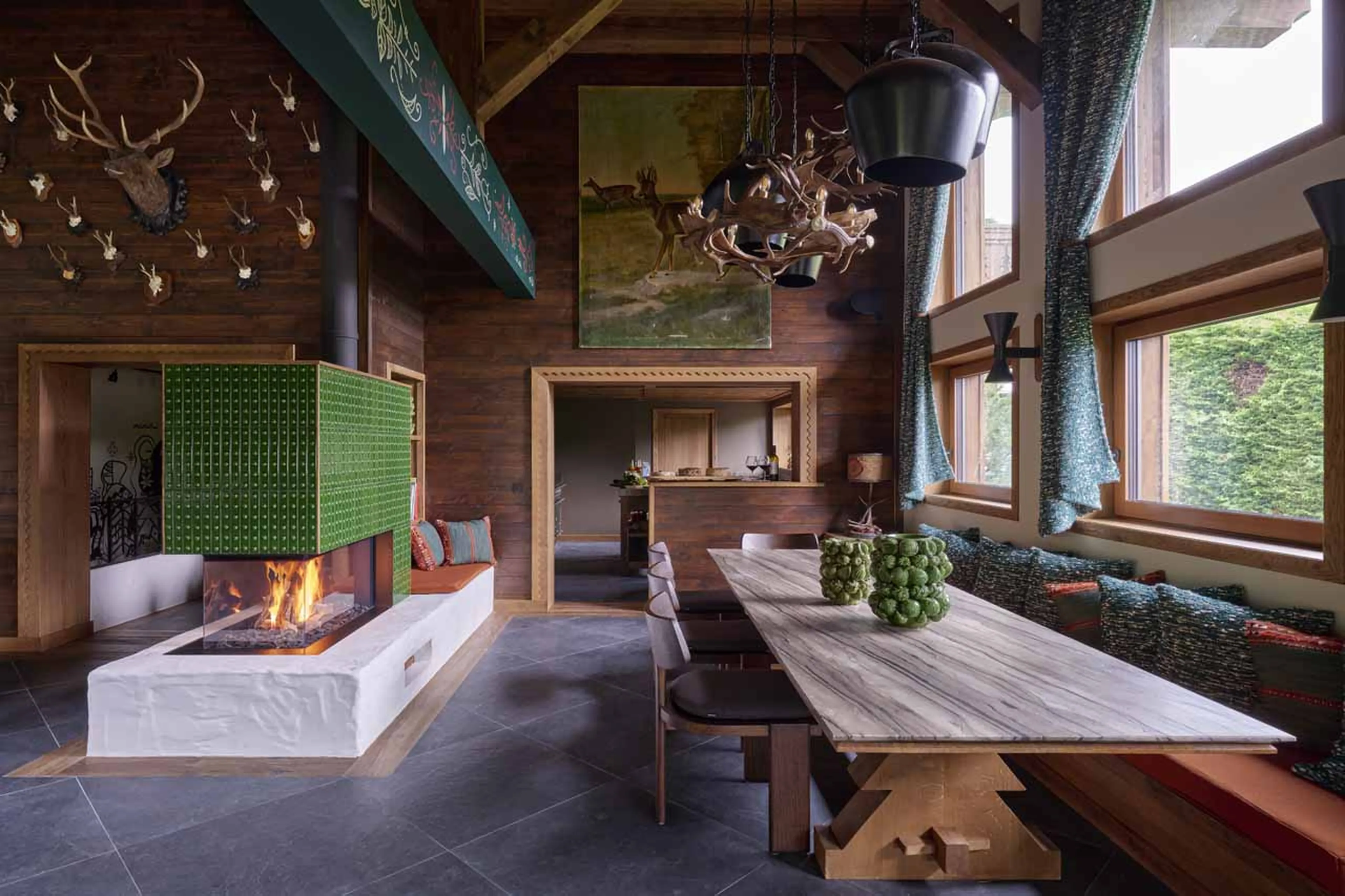 Dining room at Chalet Le Molitor in Megeve