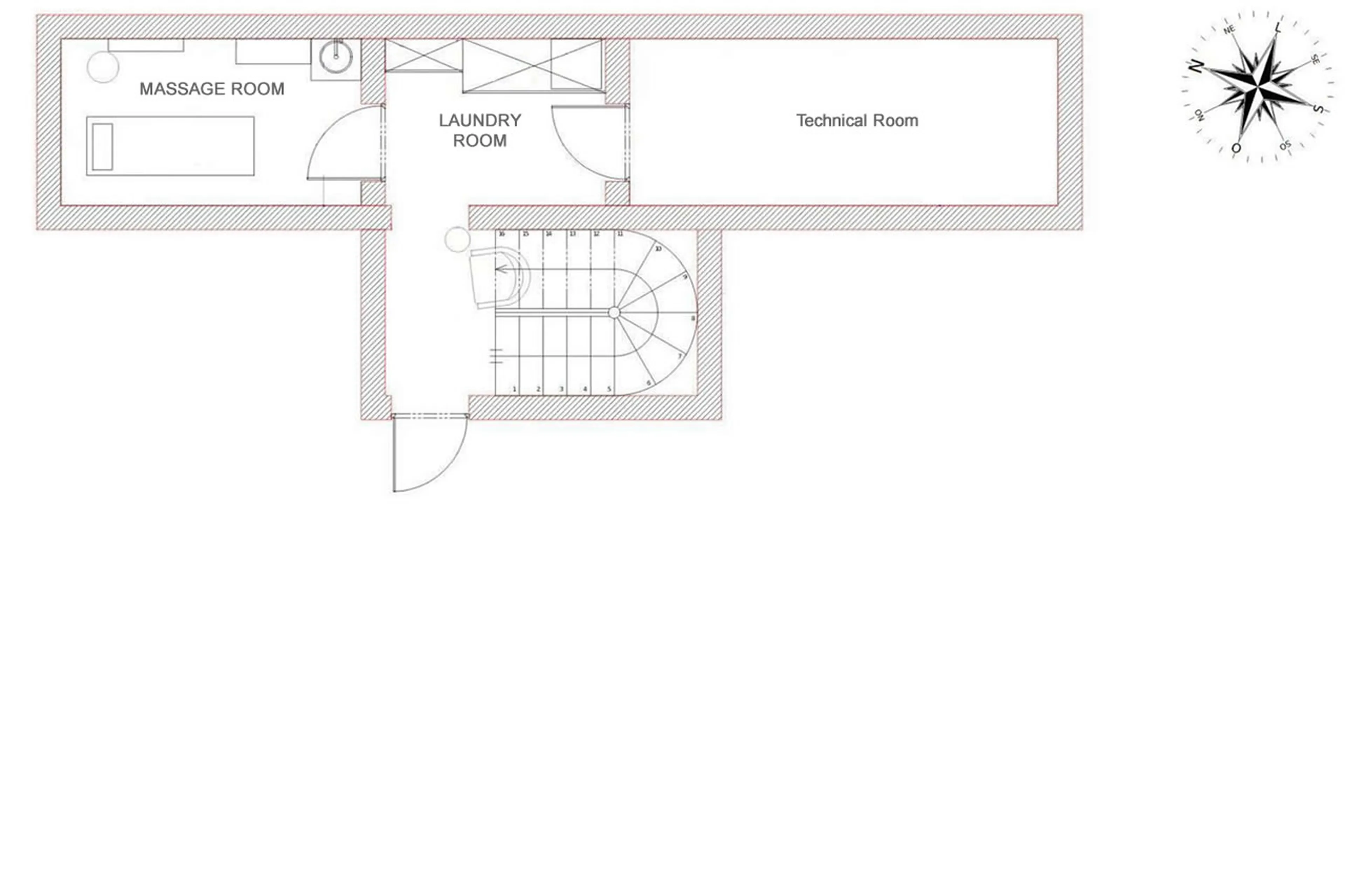 Level -1 floor plan of Chalet Les Morilles in Meribel
