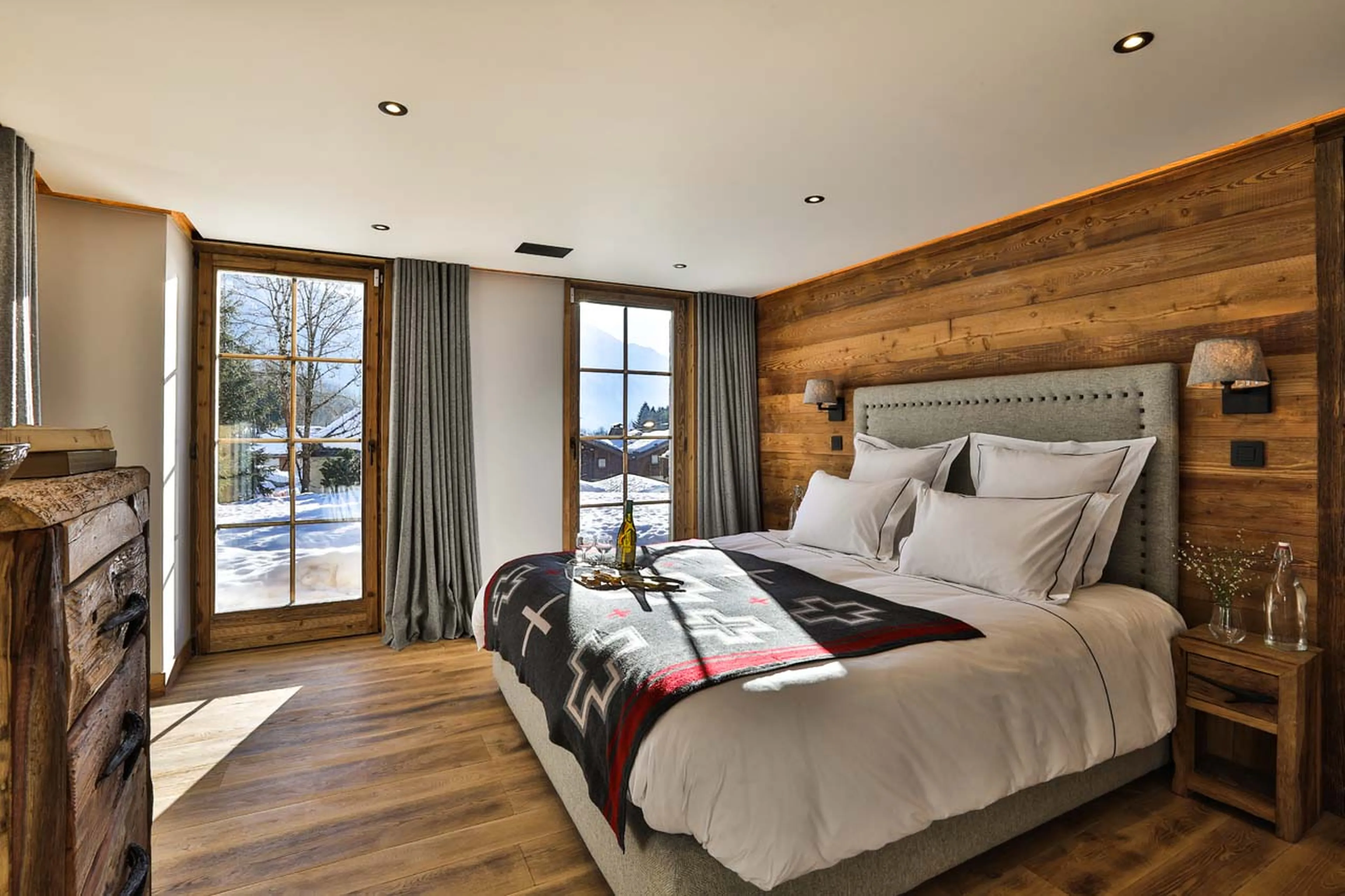 Bedroom three at Chalet Le Moulin on Chamonix