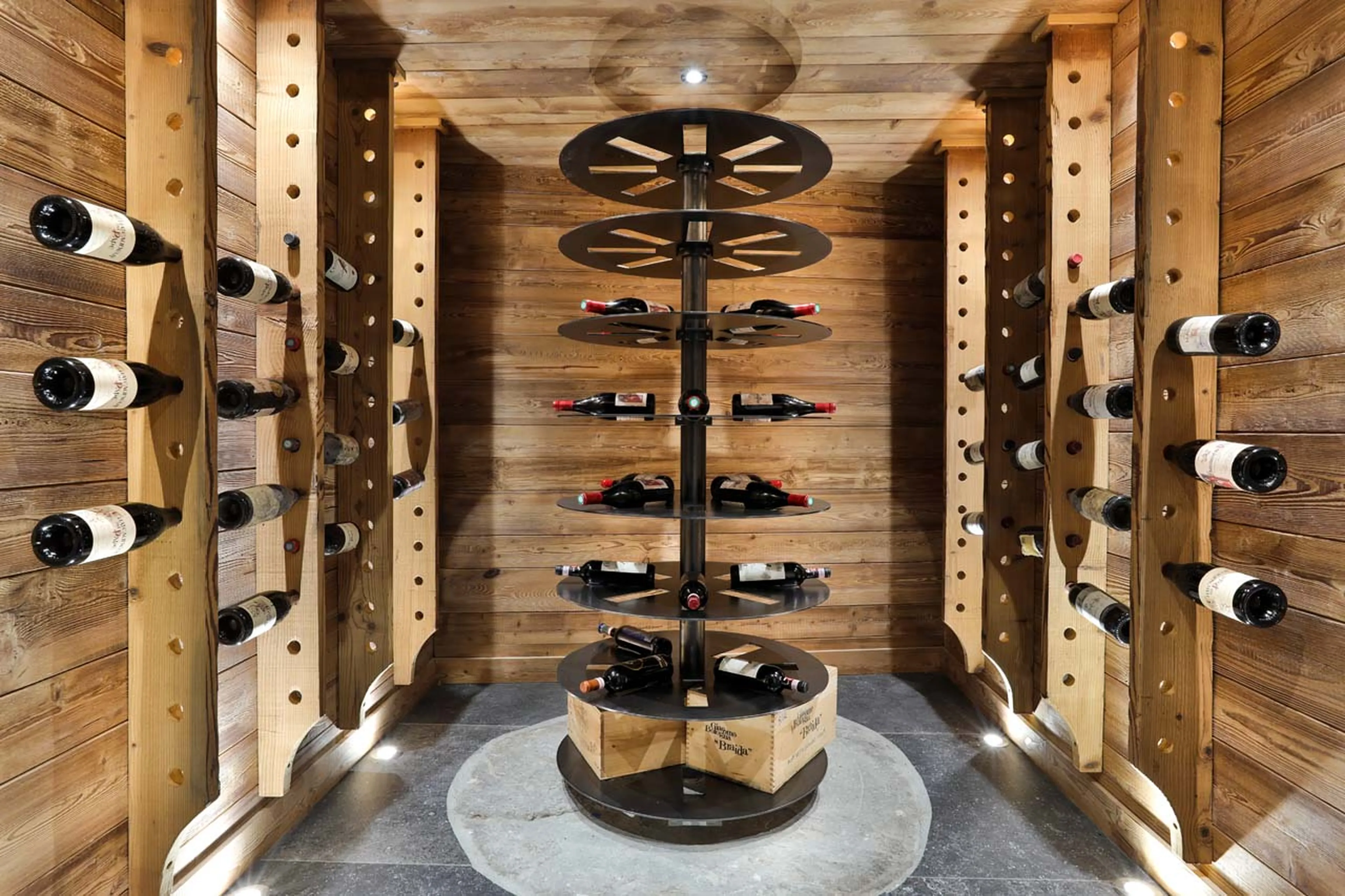 Wine cellar at Chalet Le Moulin on Chamonix