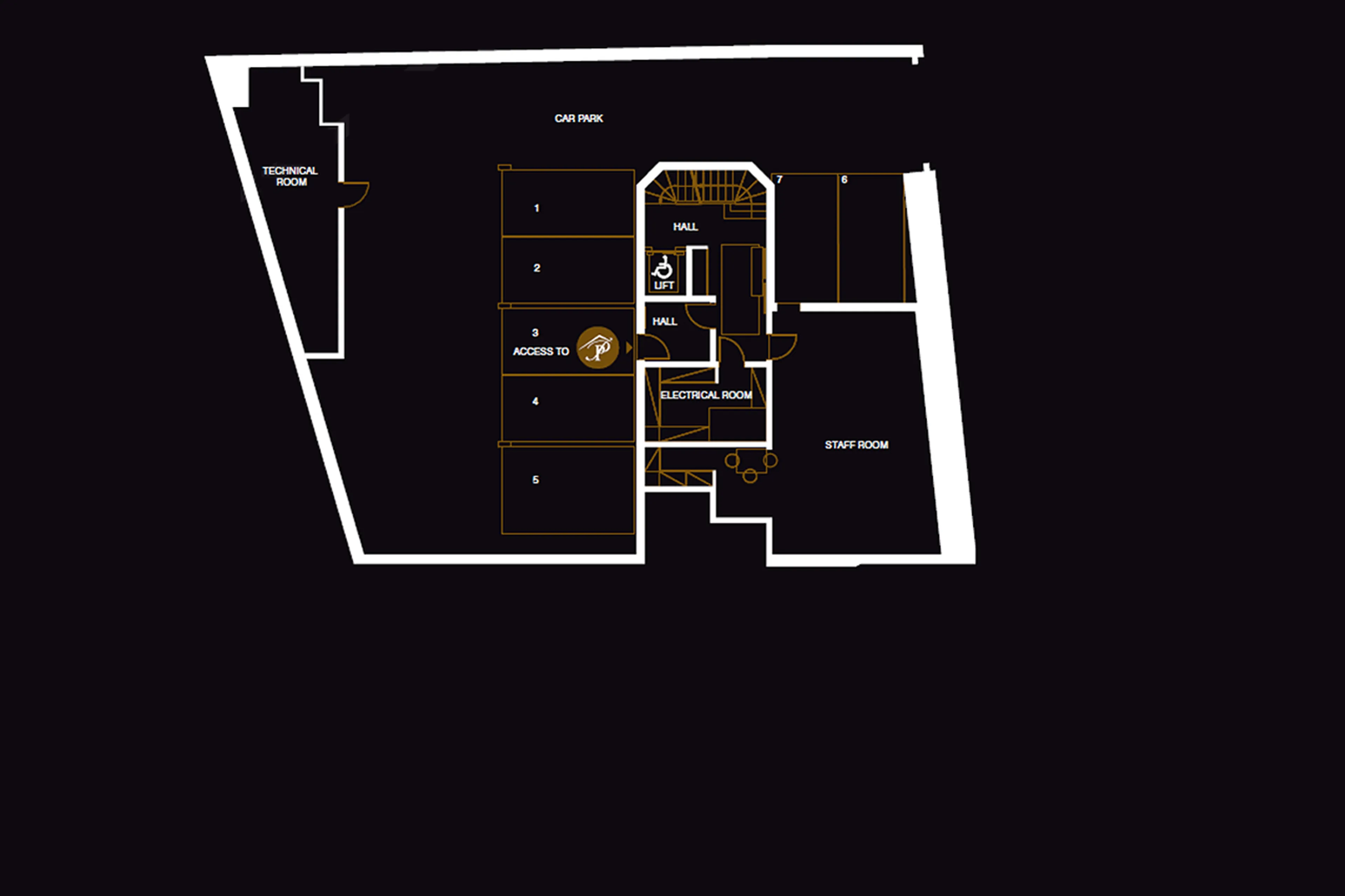 Level -2 floor plan of Chalet Le Petit Palais in Courchevel 1850