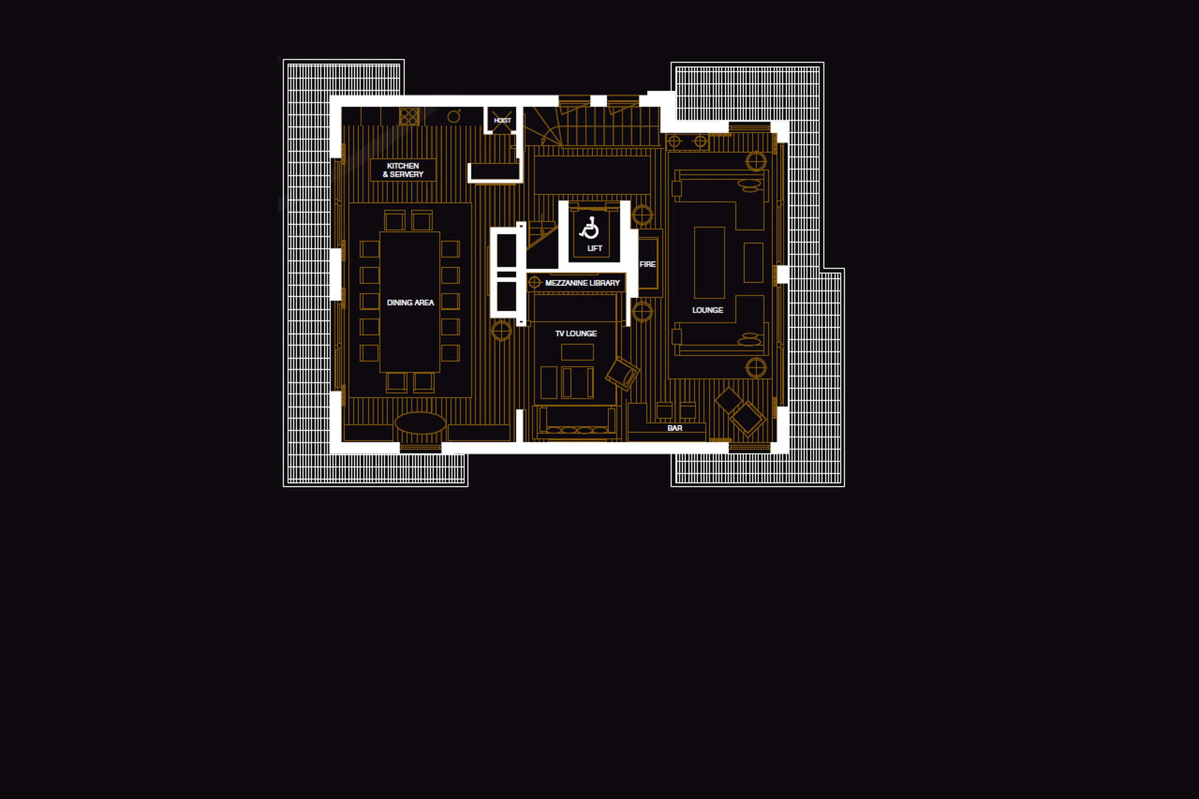 Level 2 floor plan of Chalet Le Petit Palais in Courchevel 1850