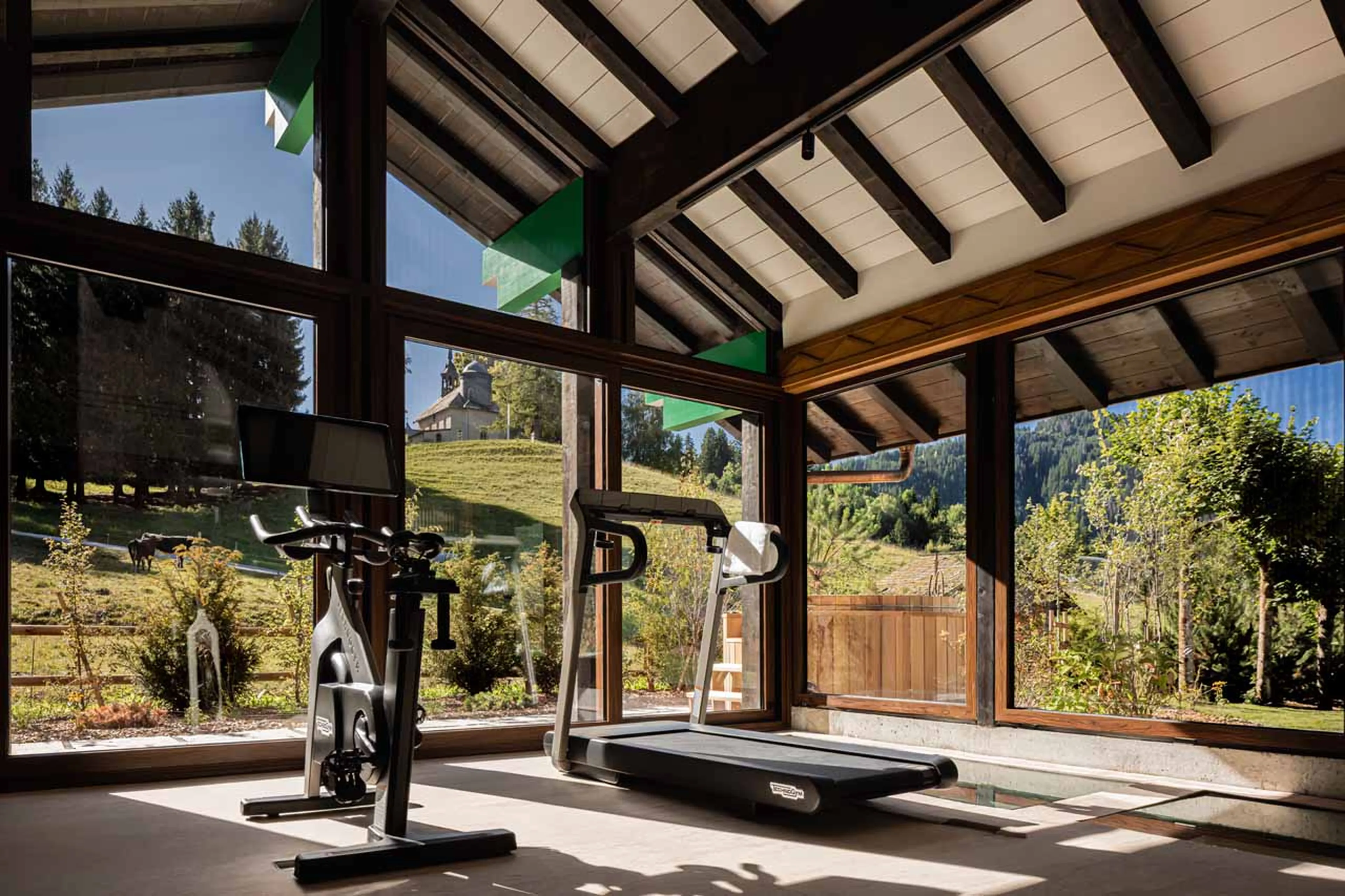 Gym view at Chalet Le Sarto in Megeve