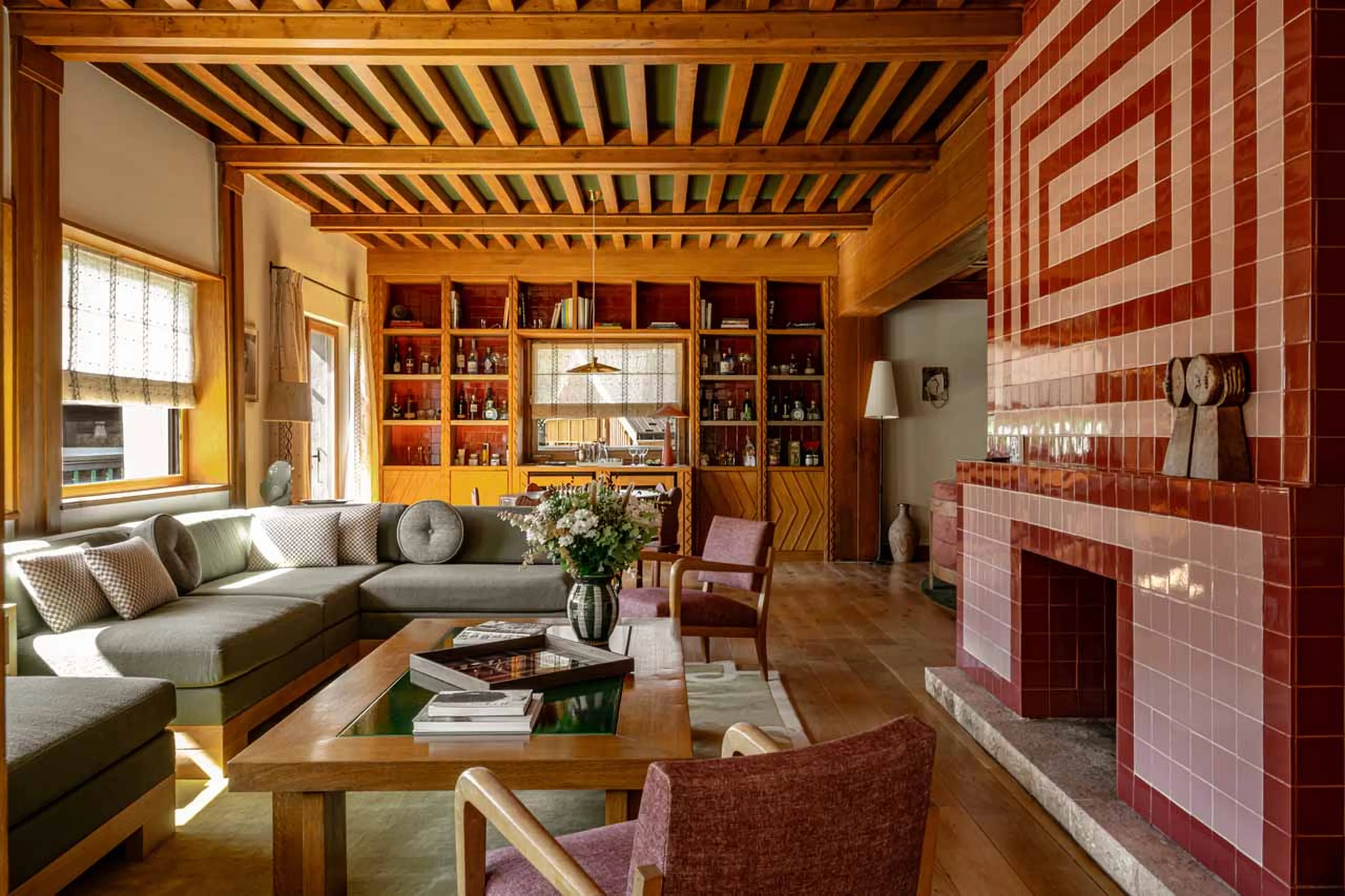 Living area at Chalet Le Sarto in Megeve