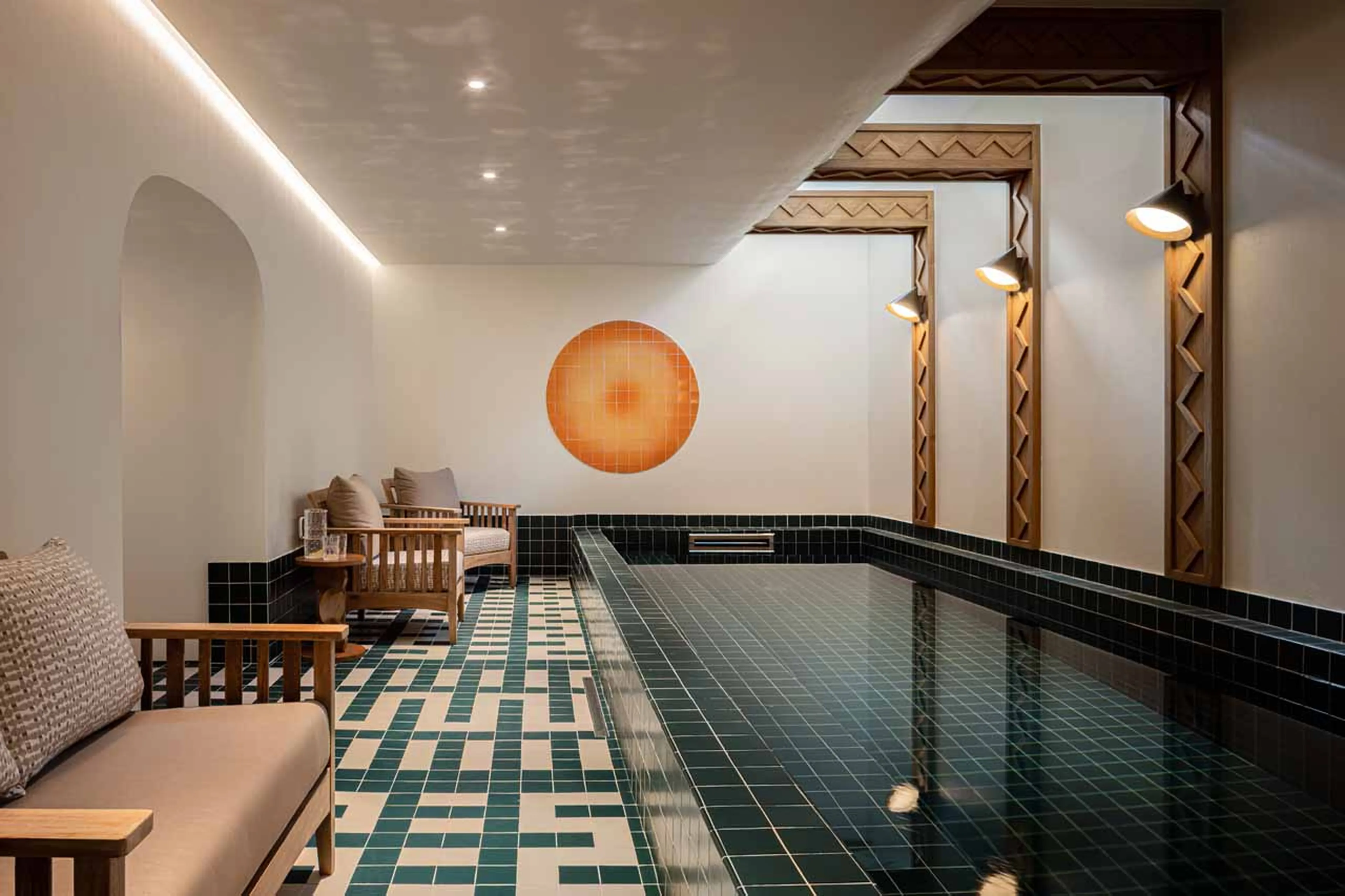 Indoor swimming pool at Chalet Le Sarto in Megeve