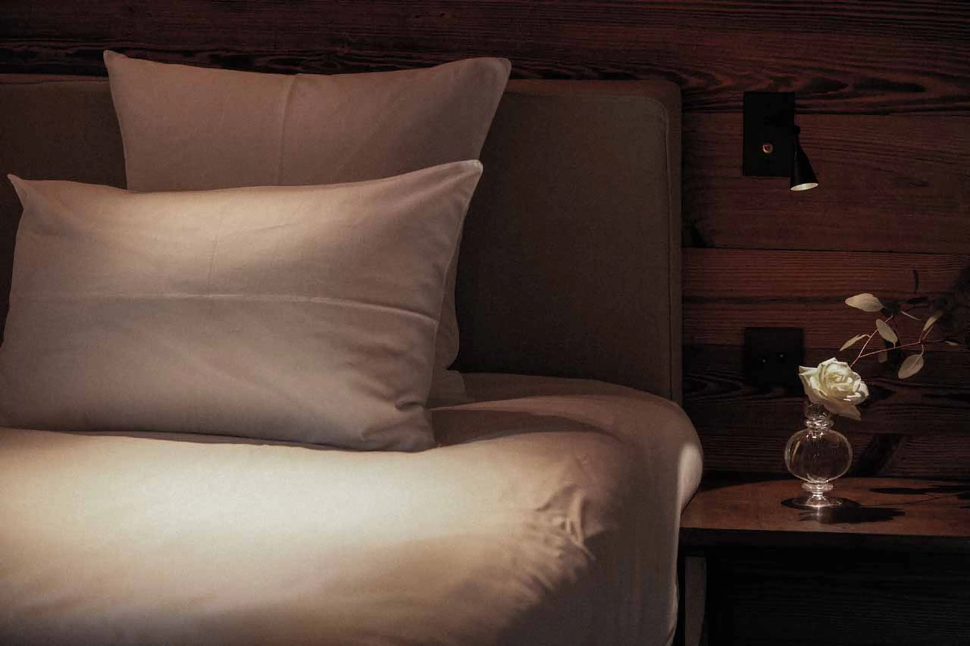 Bedroom one at  Le Chalet Zannier in Megeve