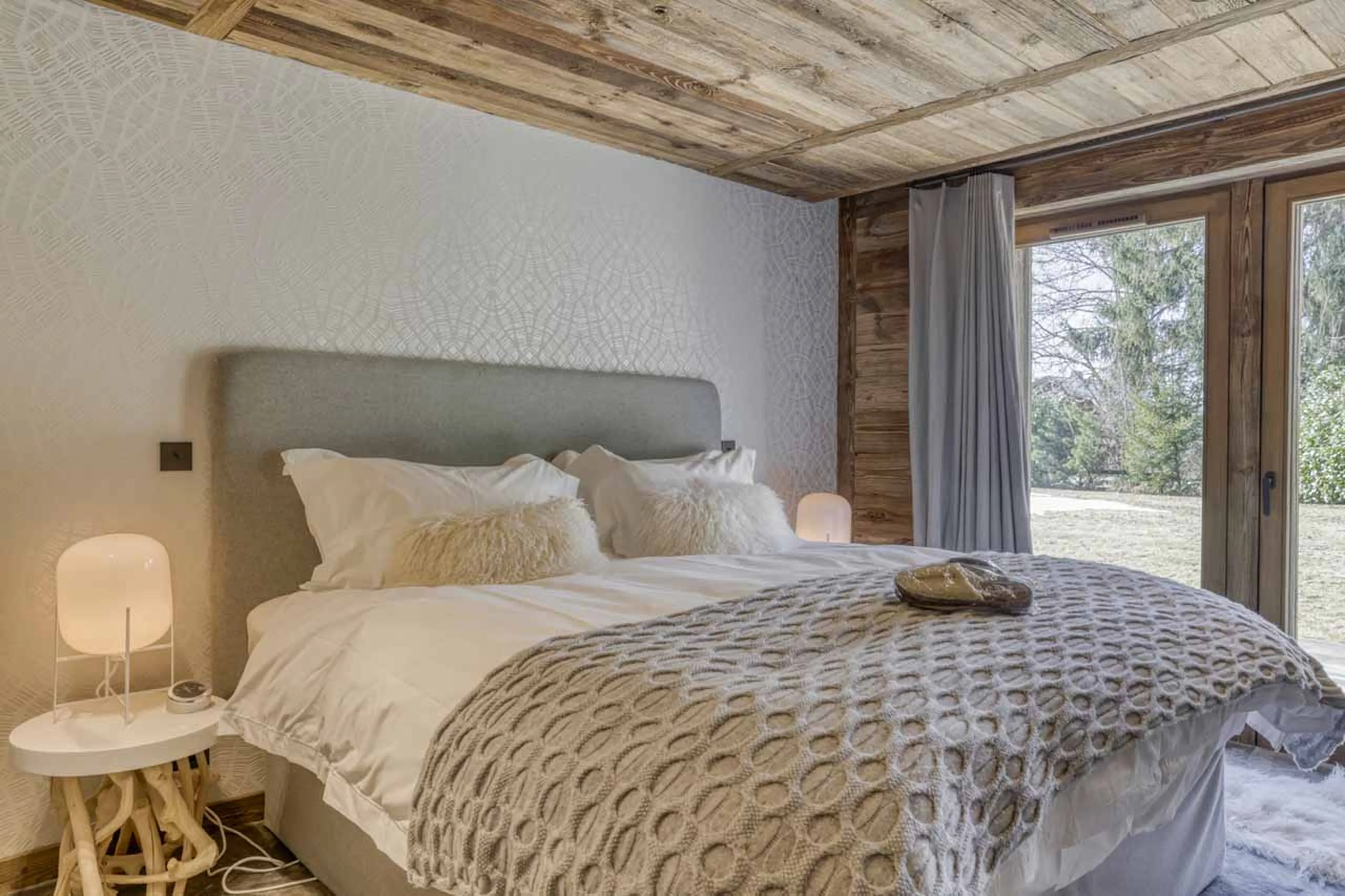 Bedroom 3 at Chalet l'Echappee d'Arbois in Megeve