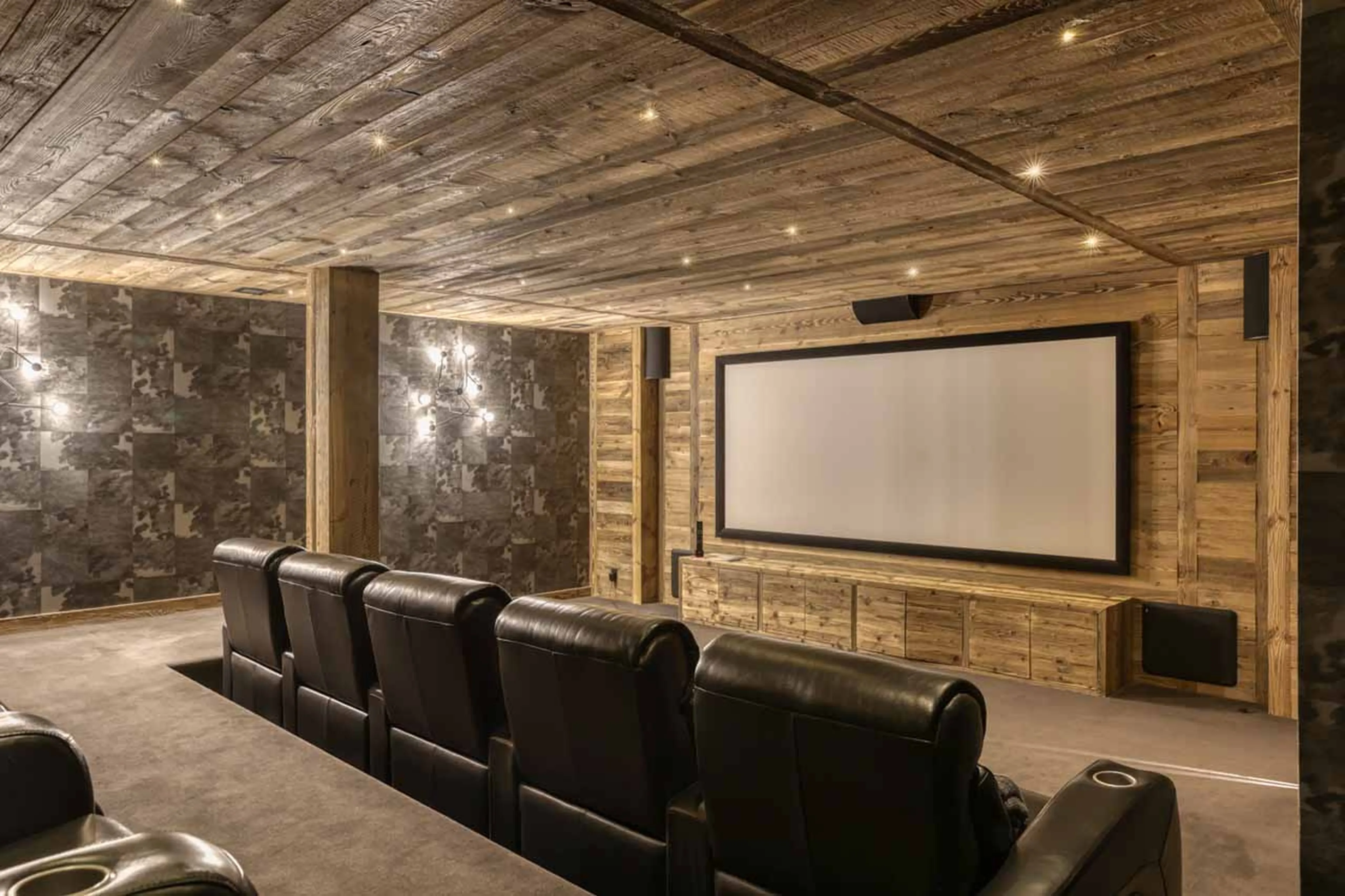 Cinema at Chalet at l'Echappee d'Arbois in Megeve