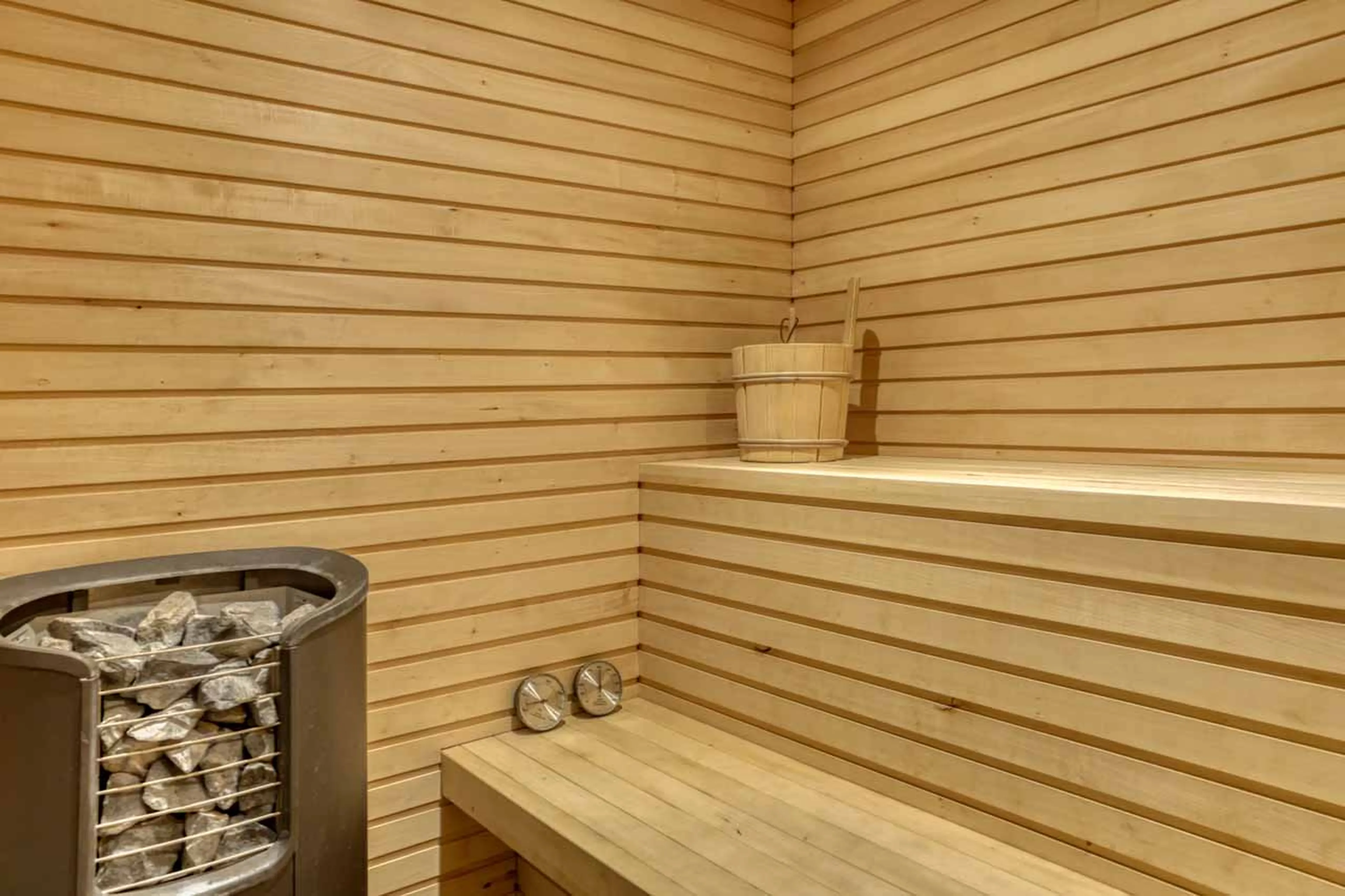 Sauna at Chalet l'Echappee d'Arbois in Megeve