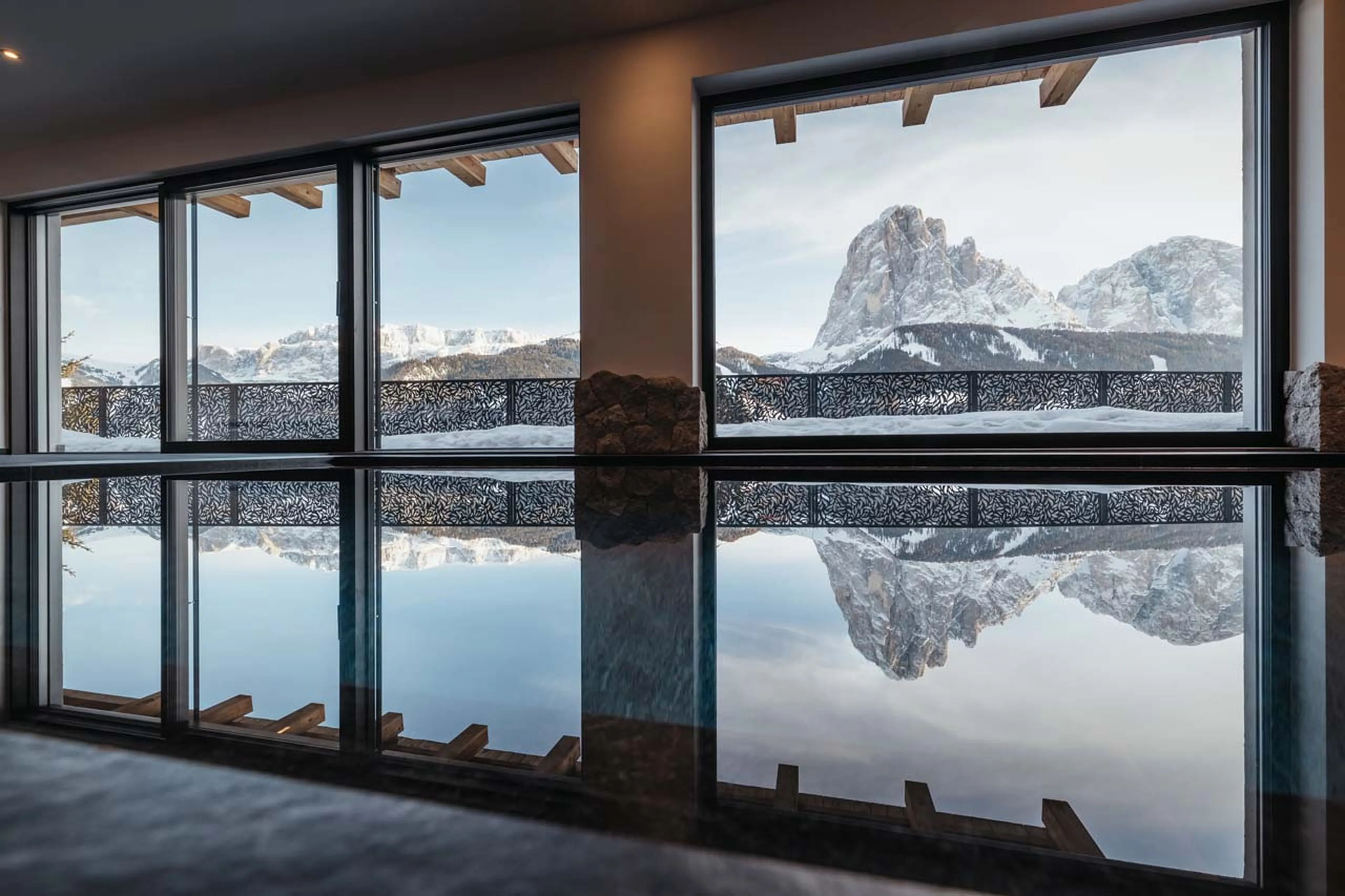 Swimming pool in Chalet Lefiro, Val Gardena