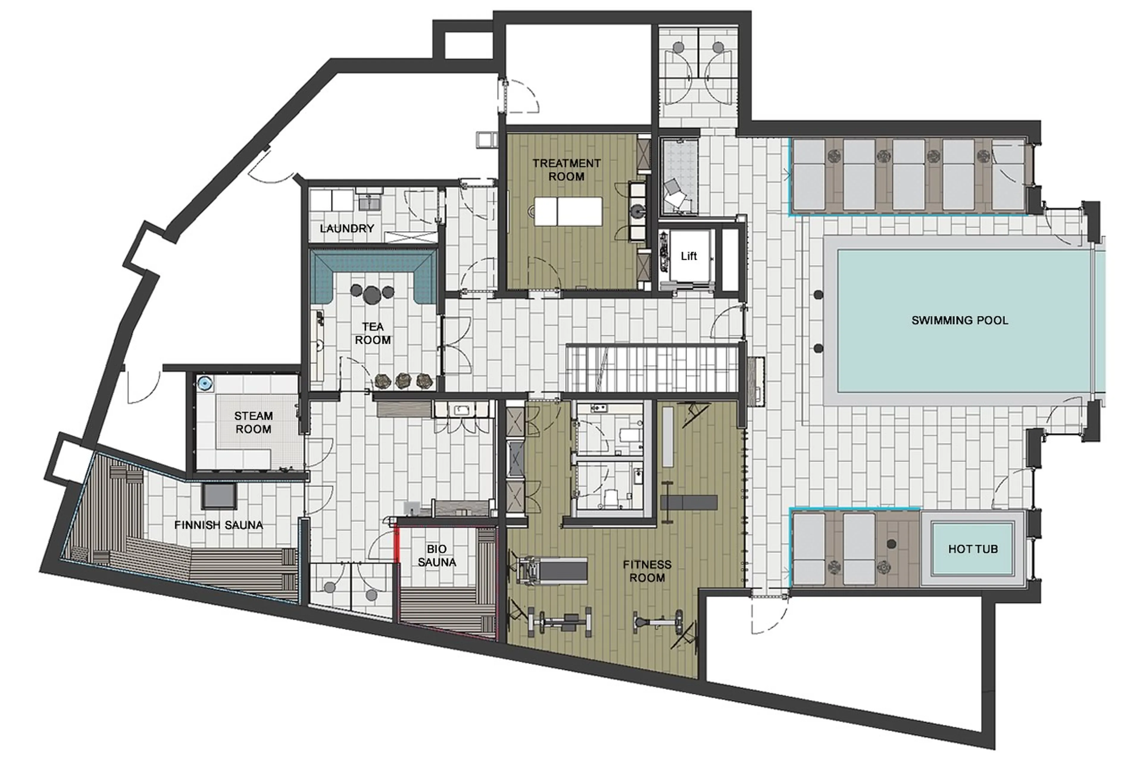 Lower ground floor of Chalet Lena in St Anton