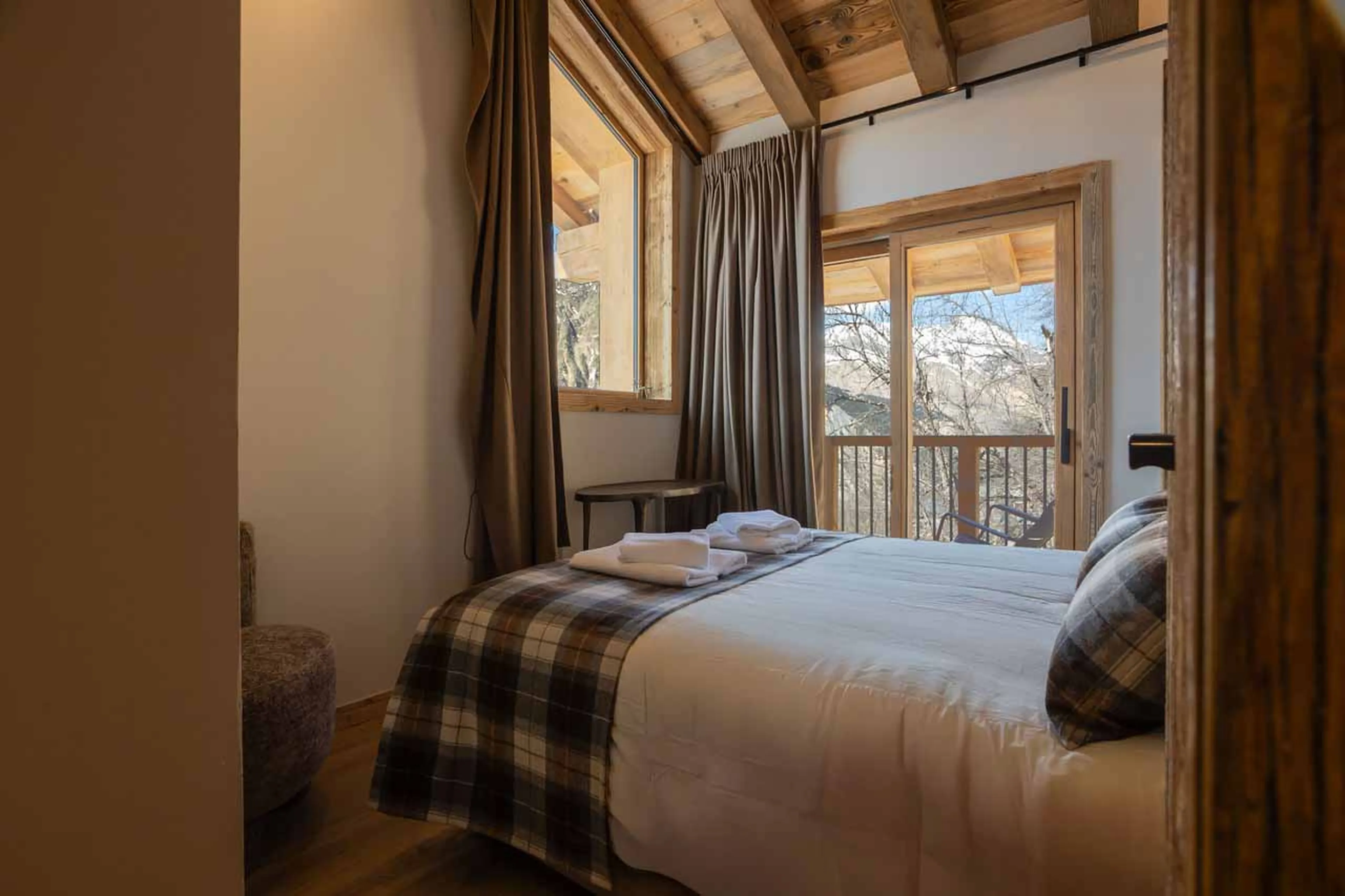 Bedroom 2 at Chalet Lenafaju in St Martin de Belleville