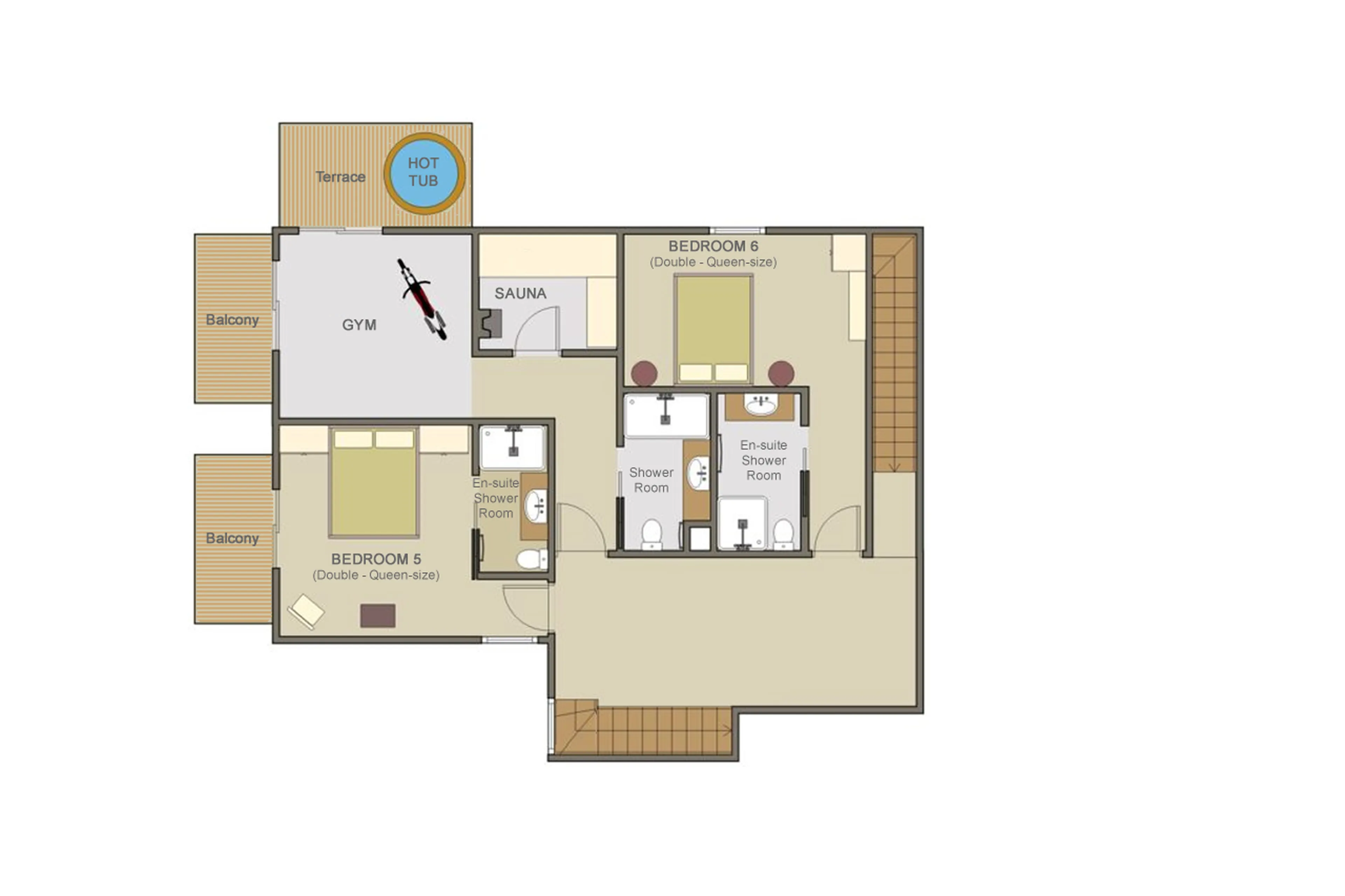 Level 1 floor plan of Chalet Lenafaju in St Martin de Belleville