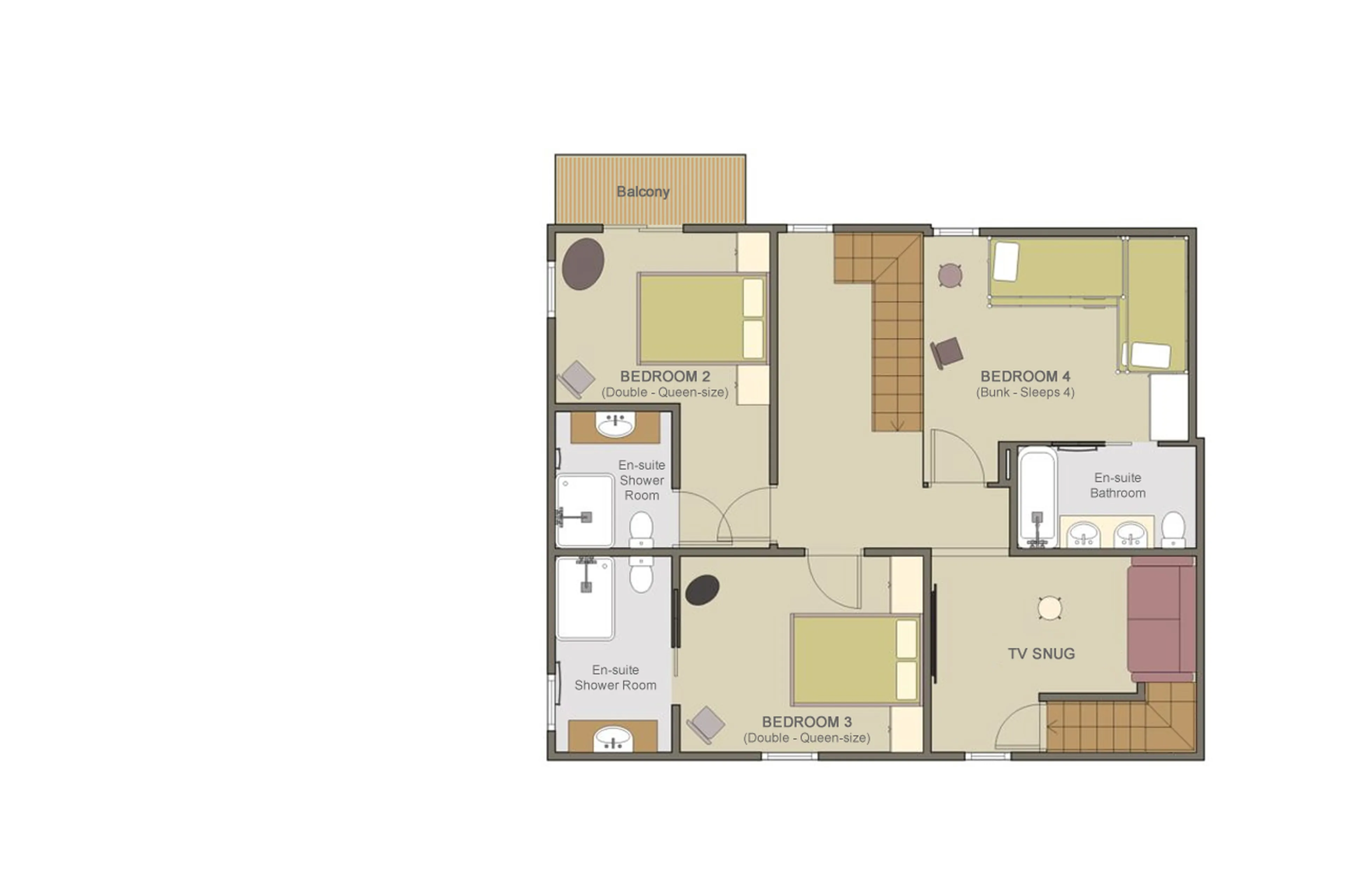 Level 3 floor plan of Chalet Lenafaju in St Martin de Belleville