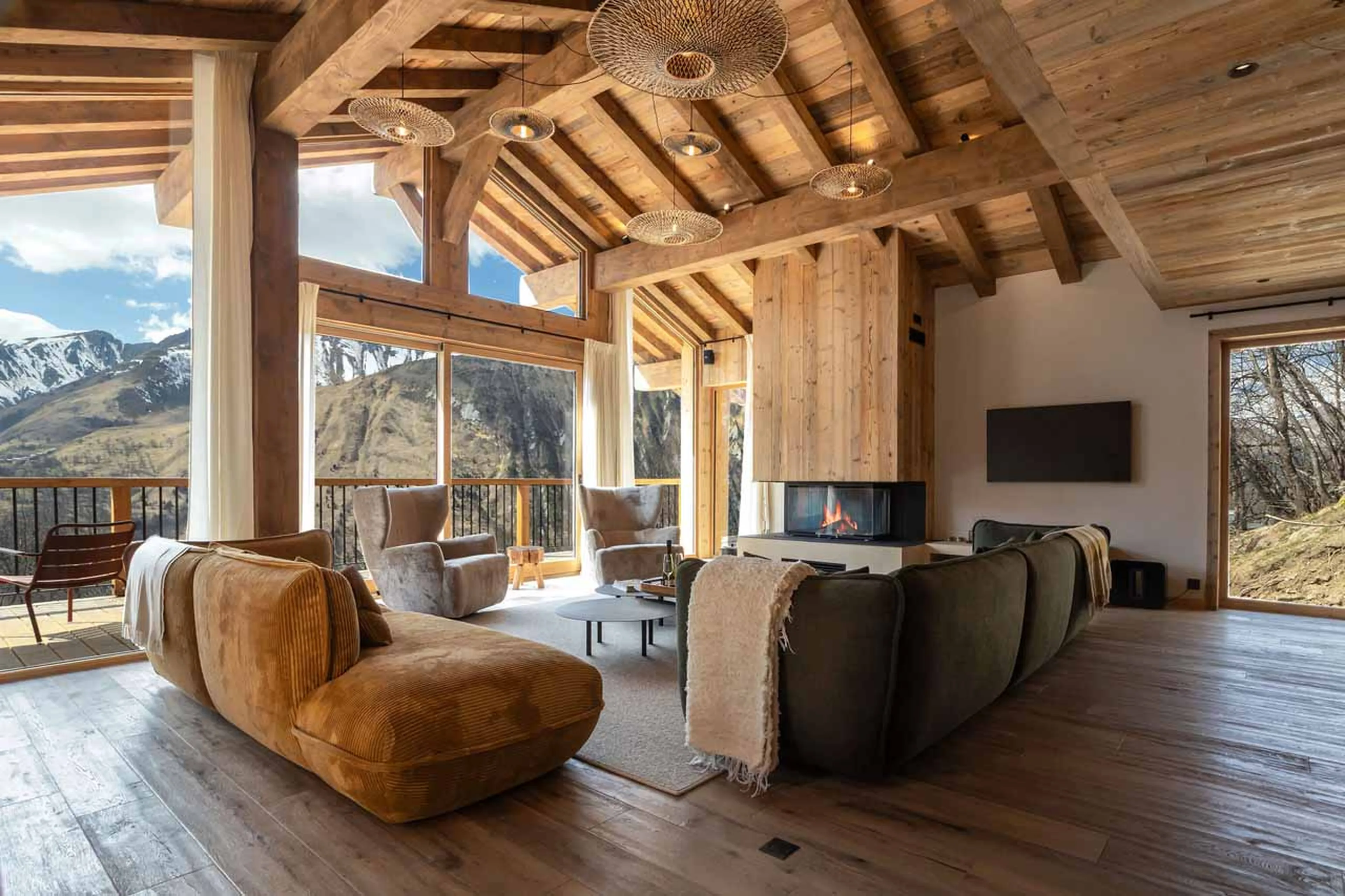 Living area at Chalet Lenafaju in St Martin de Belleville