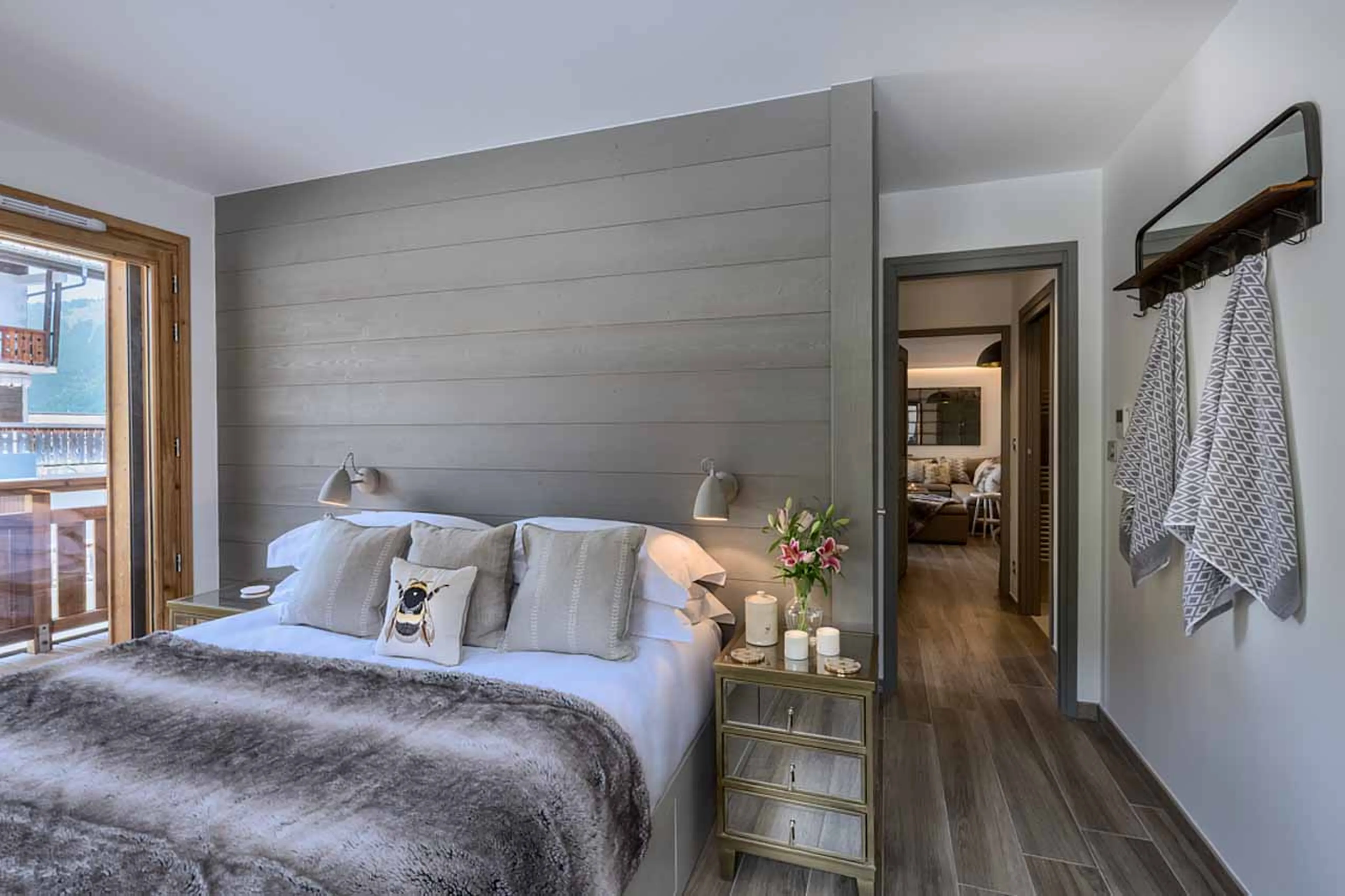 Bedroom one at Apartment Les Abeilles in Morzine