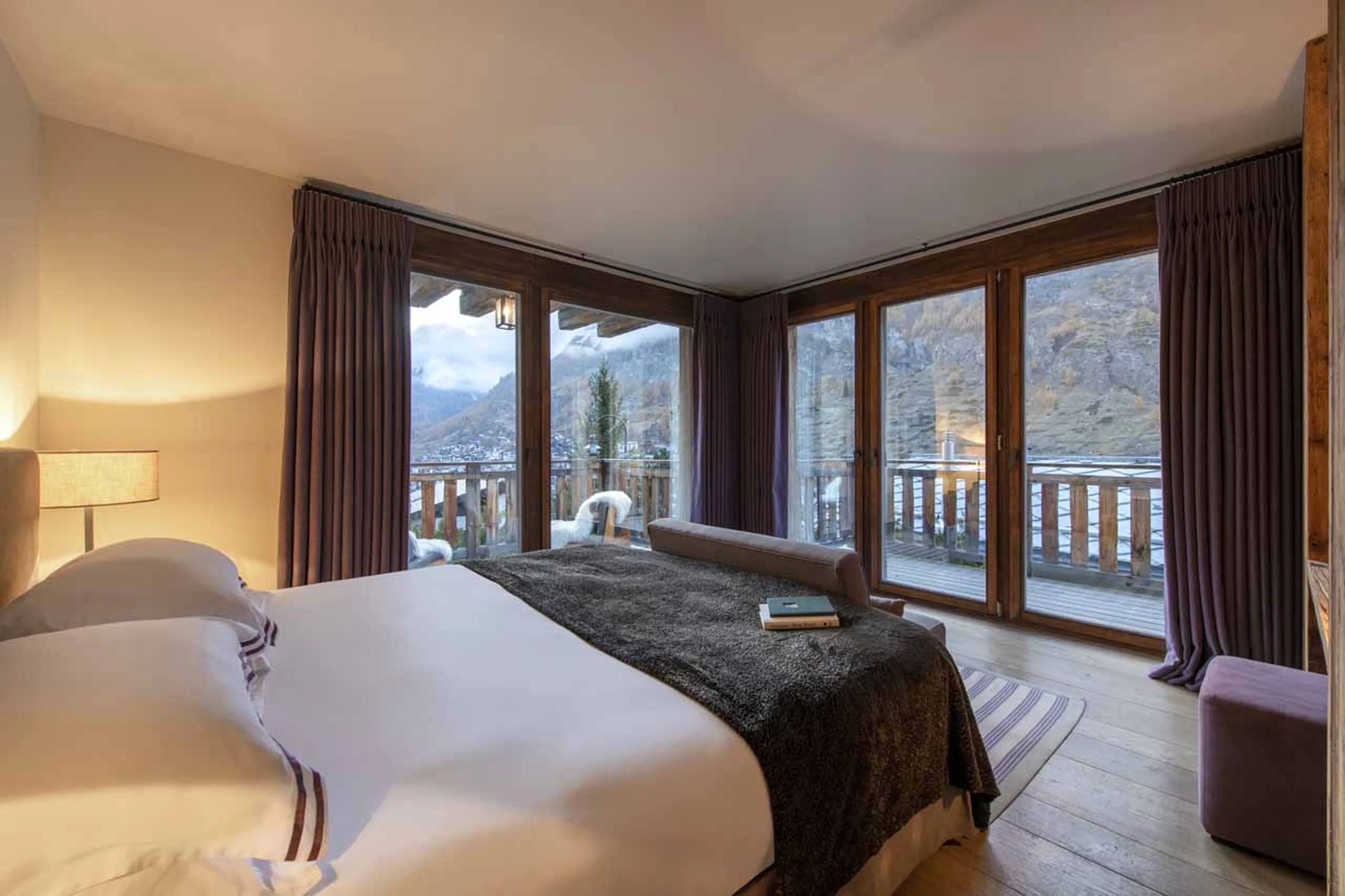 Bedroom three at Chalet Les Anges in Zermatt