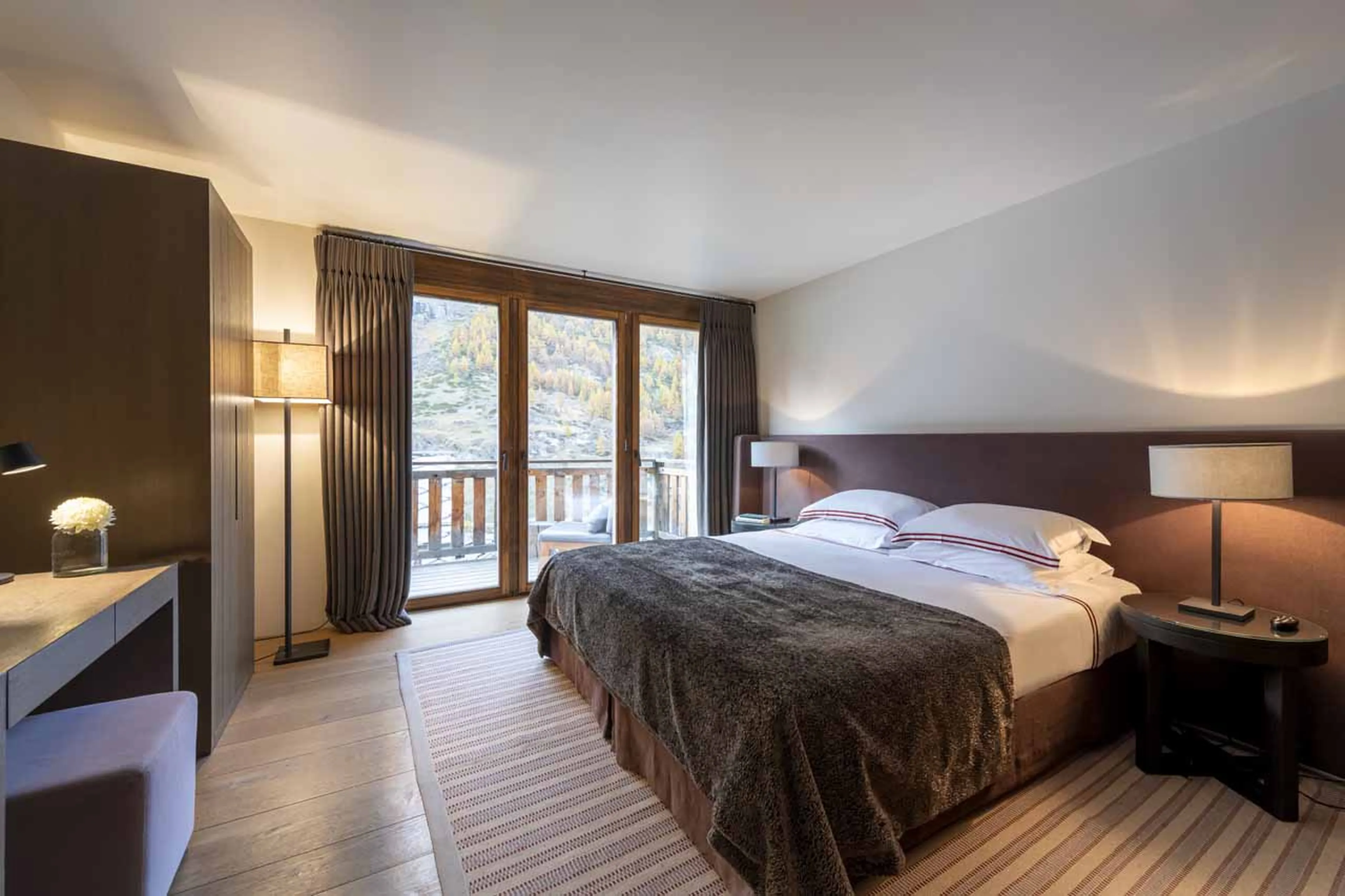 Bedroom four at Chalet Les Anges in Zermatt