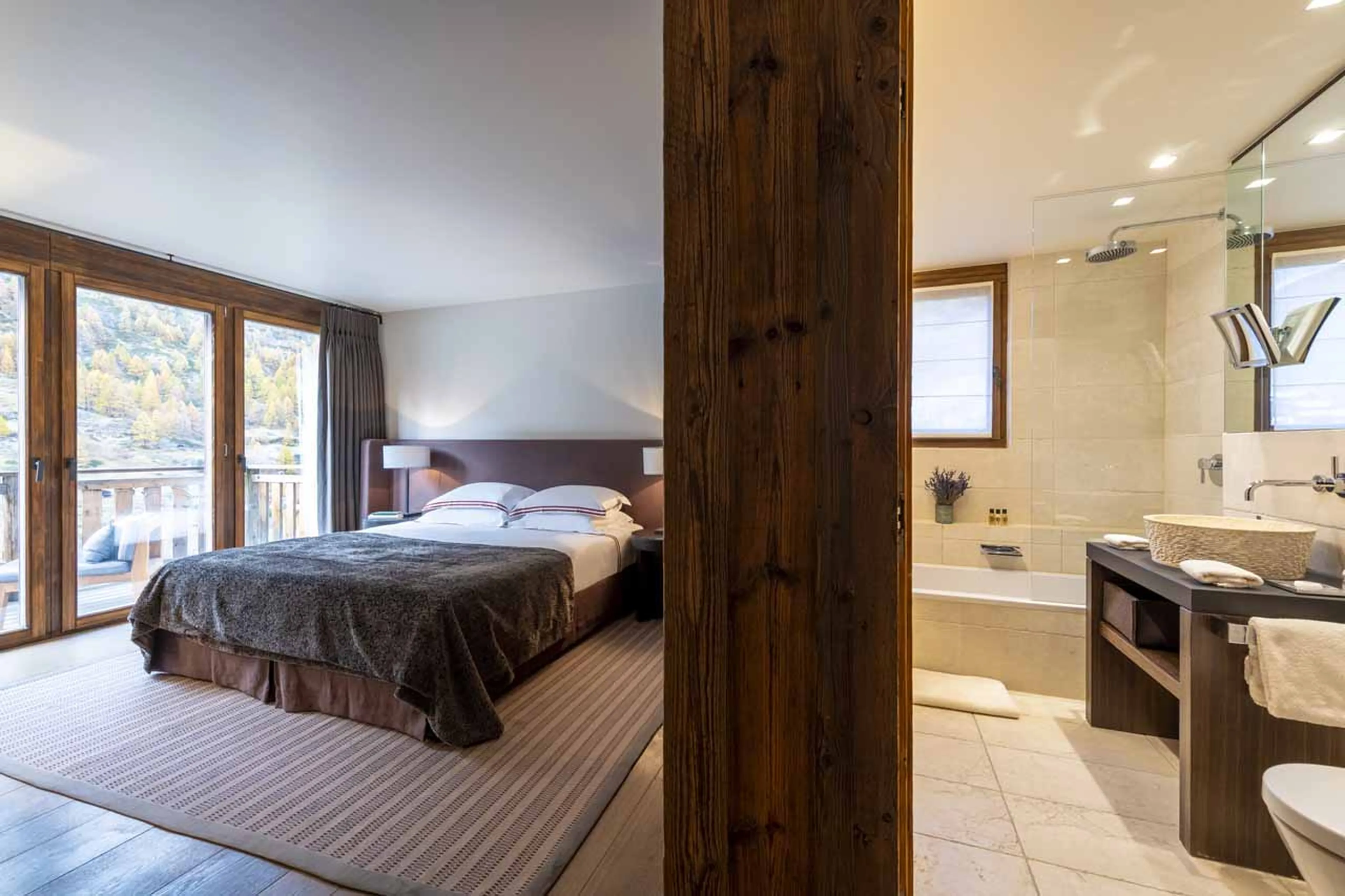 Bathroom four at Chalet Les Anges in Zermatt