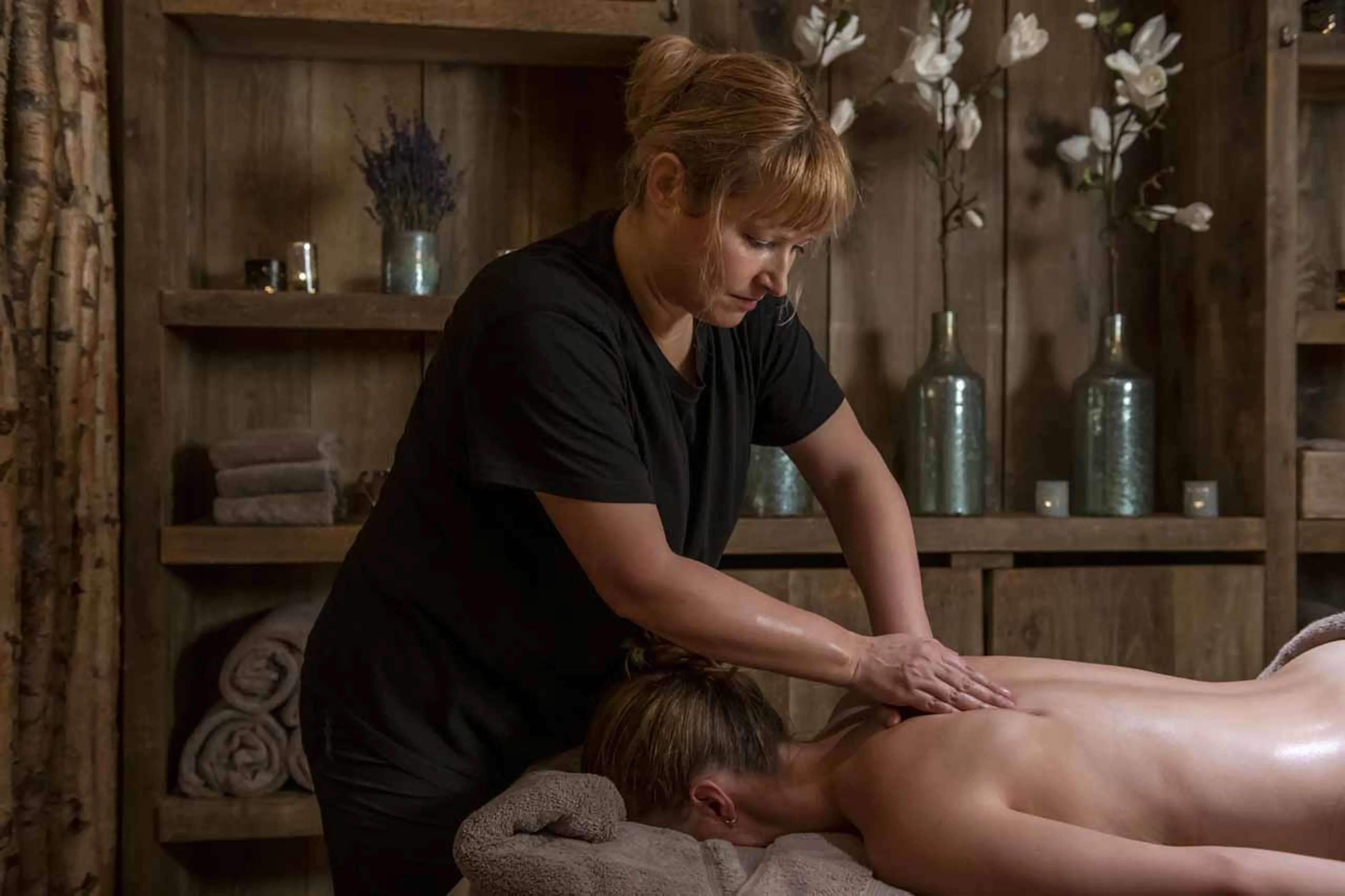 Massage treatment at Chalet Les Anges in Zermatt