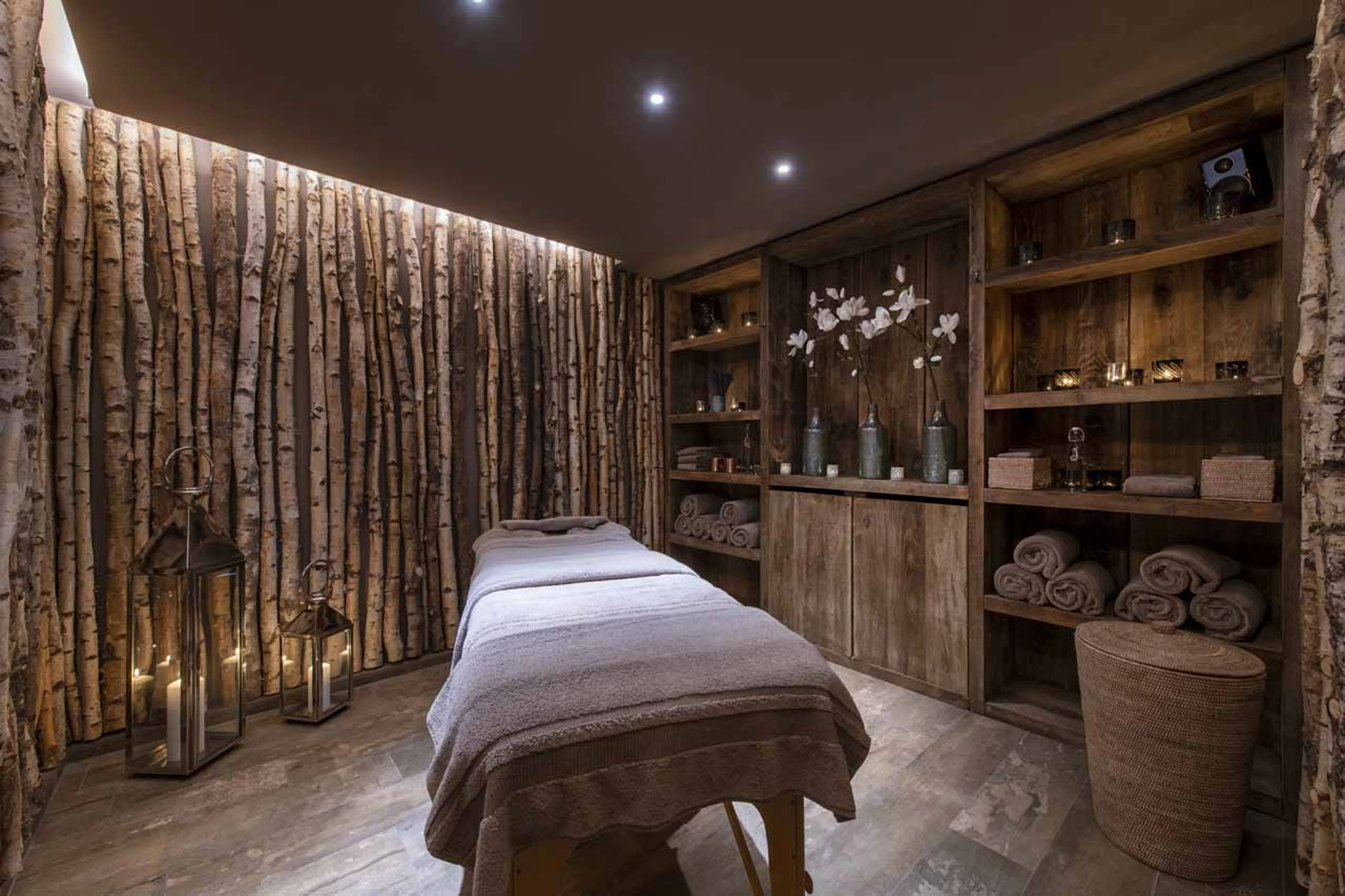 Massage room at Chalet Les Anges in Zermatt