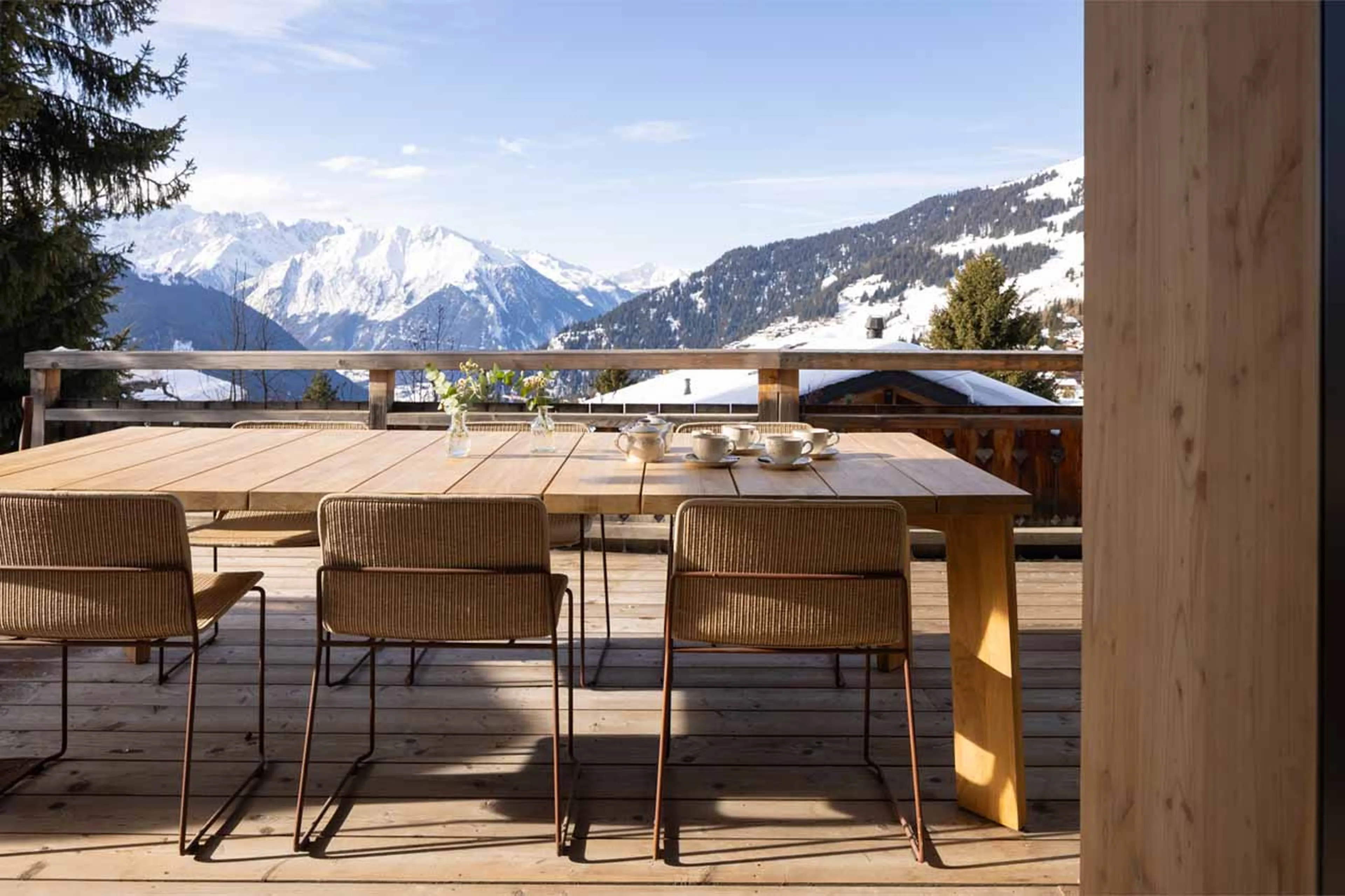 Balcony of Chalet Les Attelas in Verbier