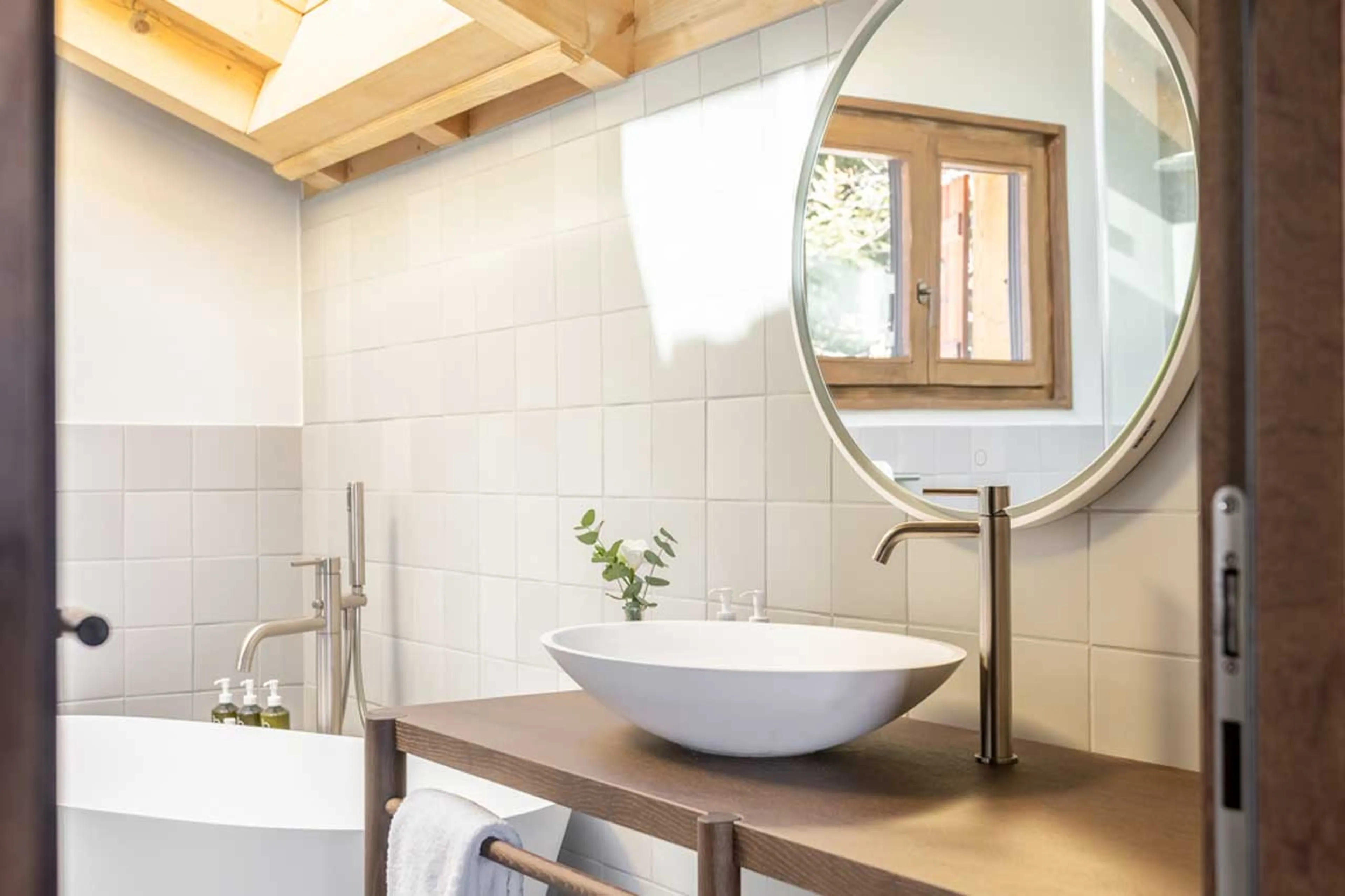 En-suite shower room in Chalet Les Attelas in Verbier