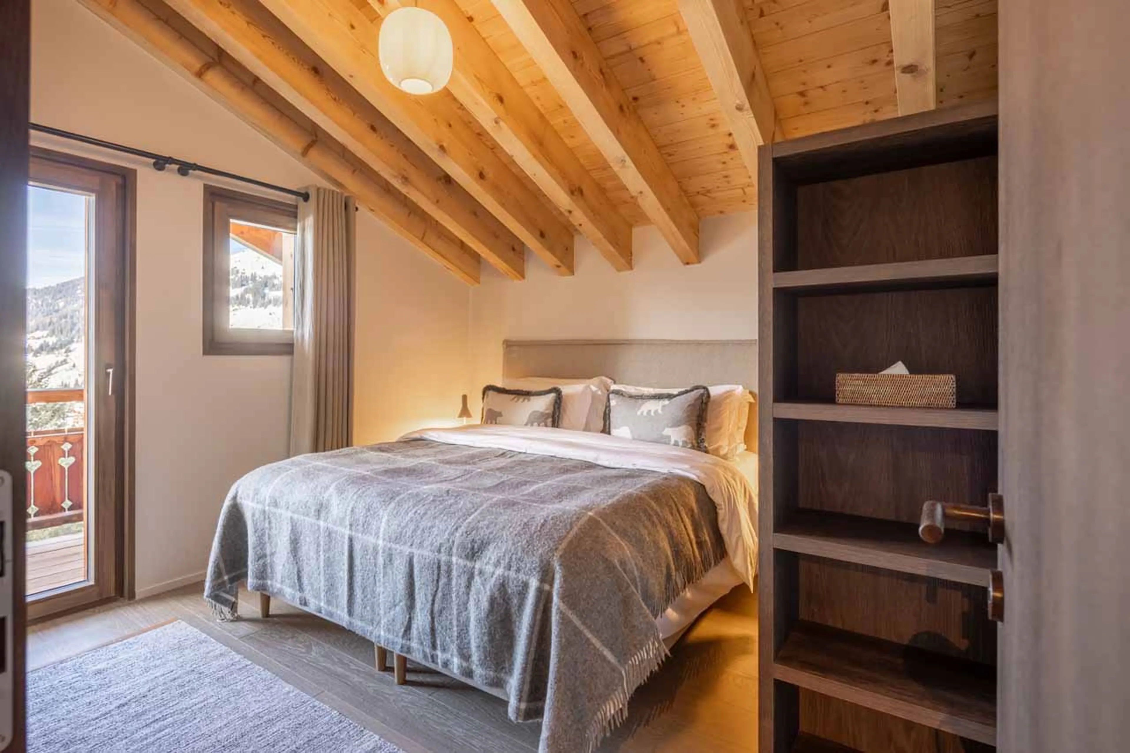 Bedroom two in Chalet Les Attelas in Verbier