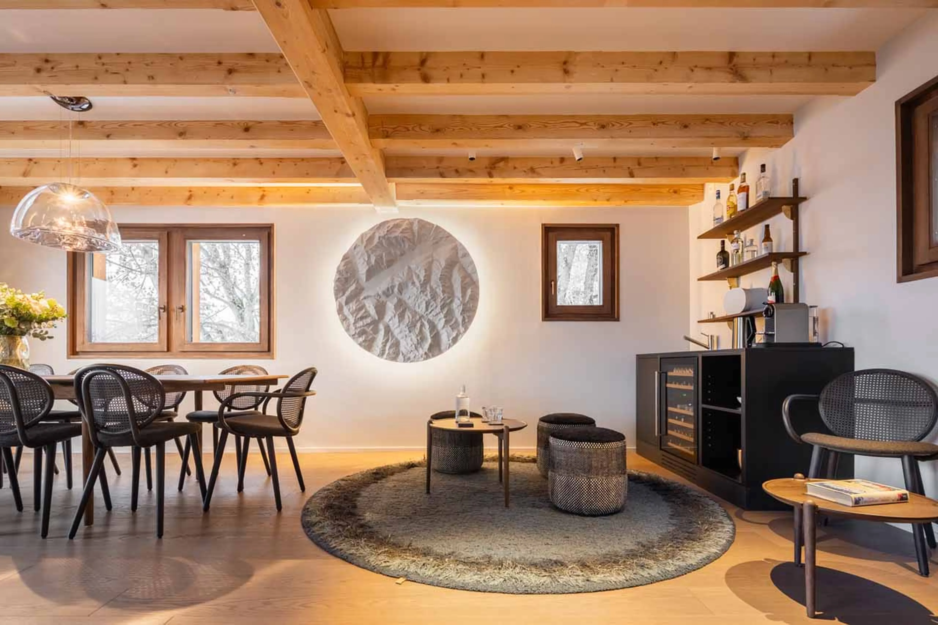 Sofas at Chalet Les Attelas in Verbier