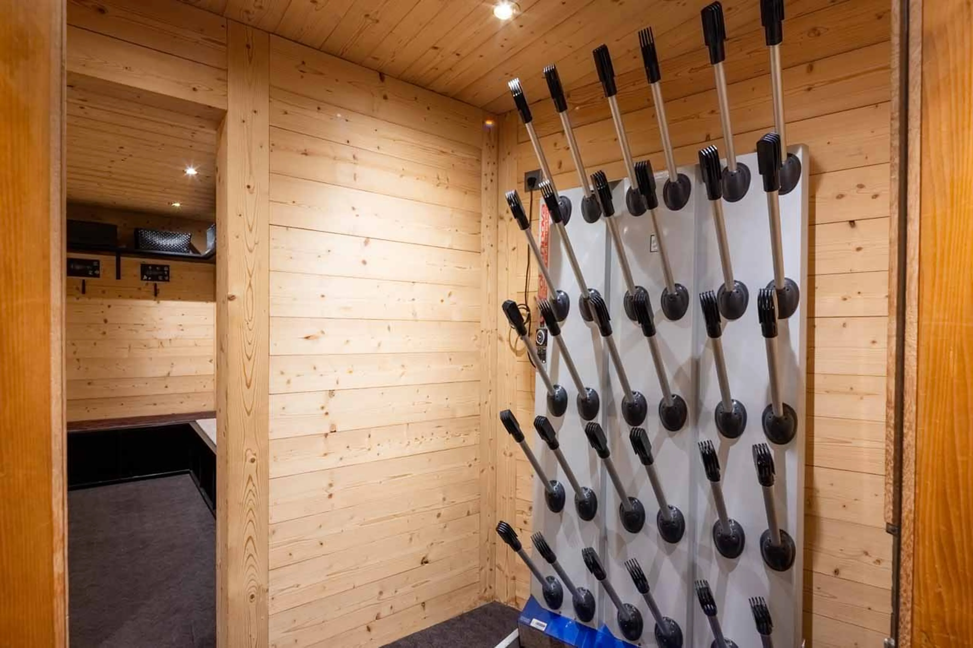 Ski room at Chalet Les Attelas in Verbier