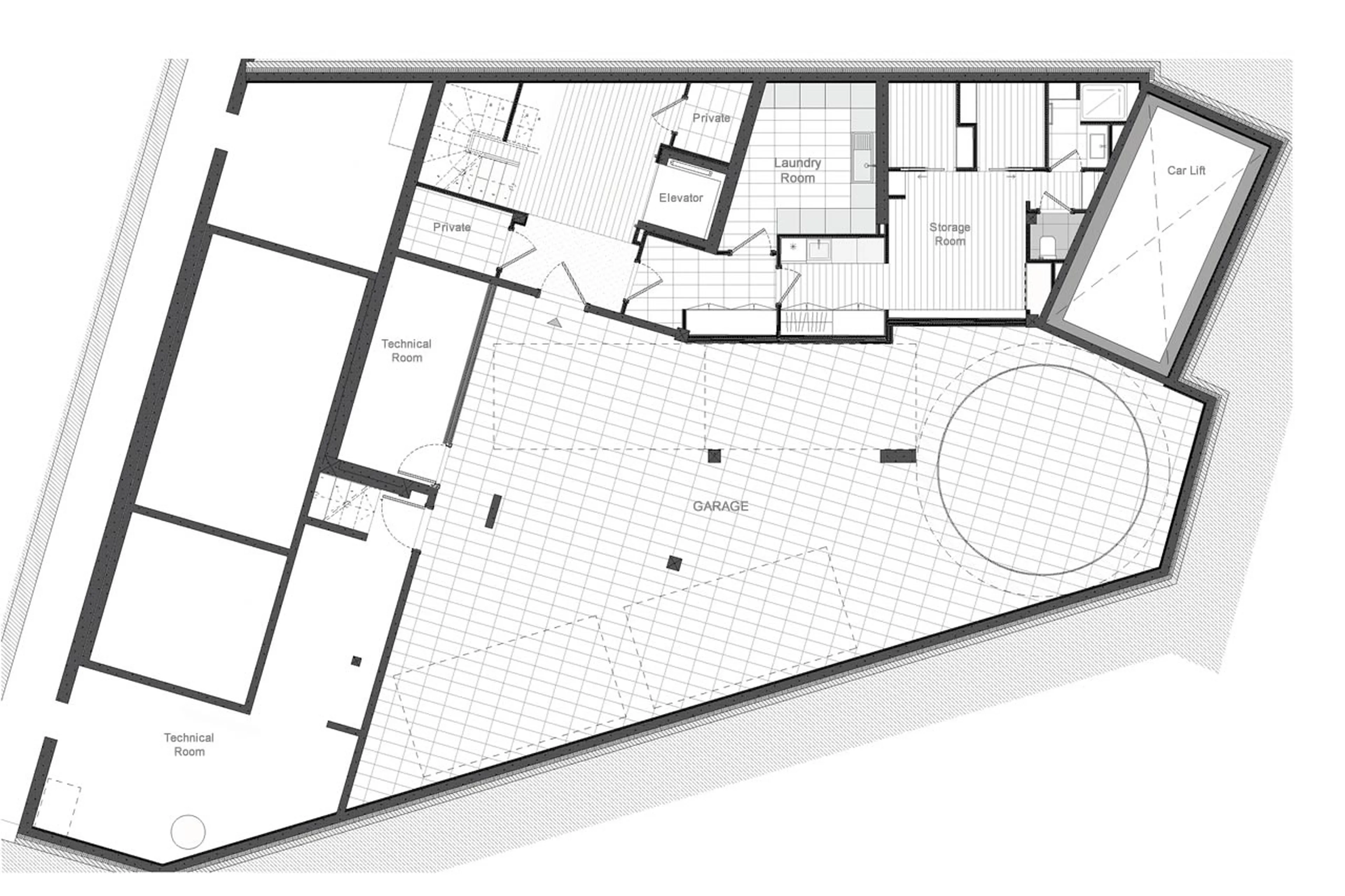 Level -4 floor plan of Chalet Les Bruxellois in Courchevel 1850