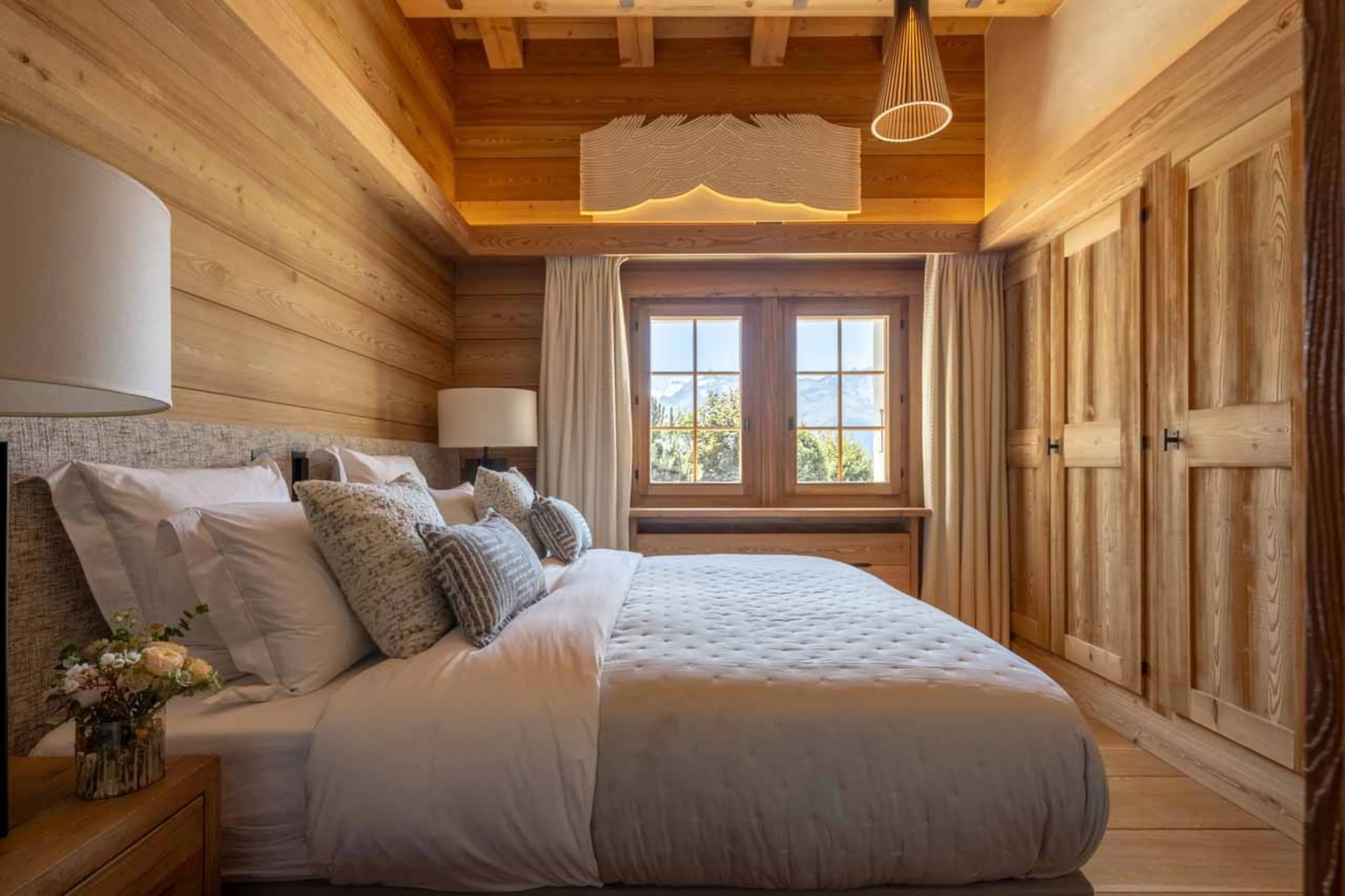 Bedroom 2 at Chalet Les Etoiles d'Amon in Verbier